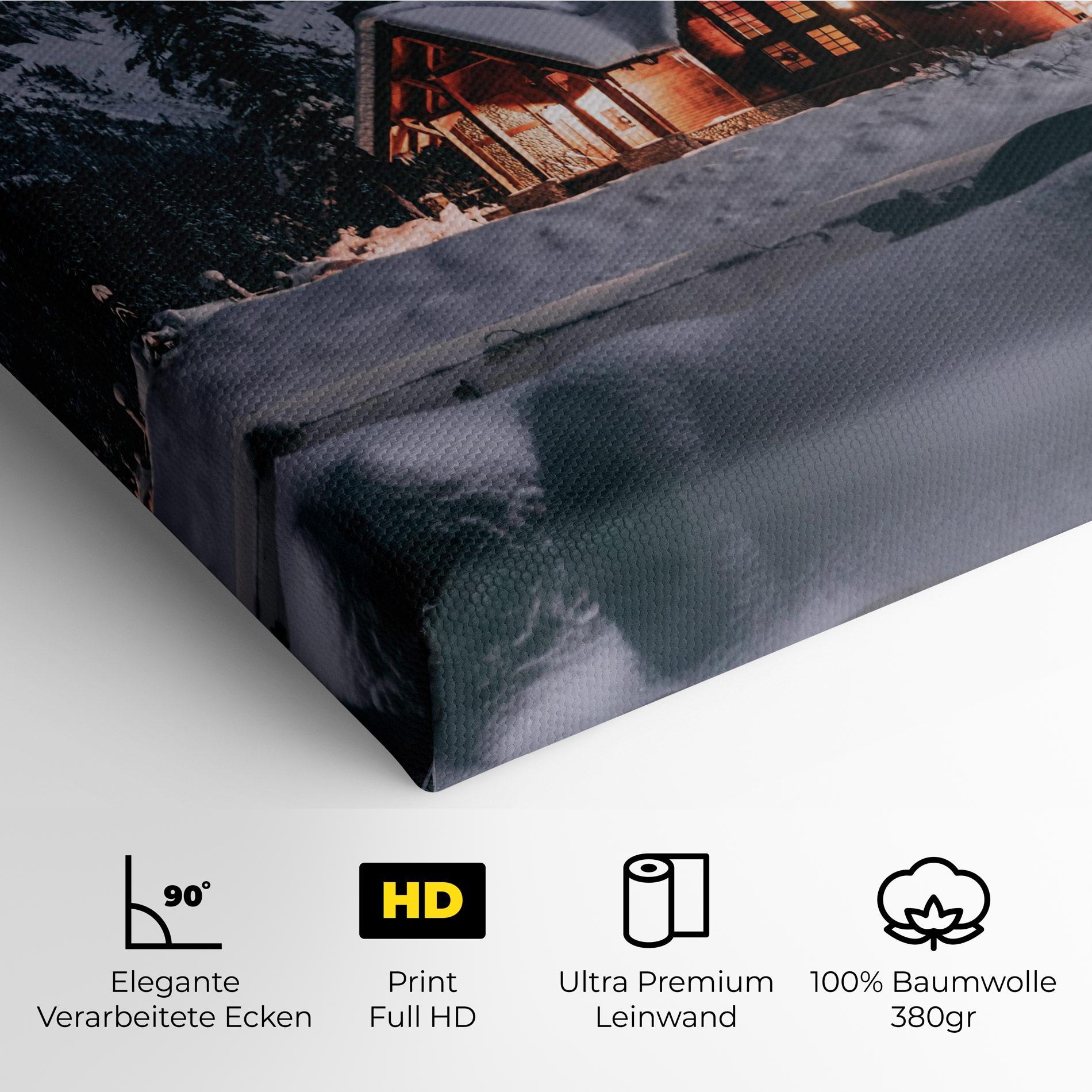 Leinwandbild Winter House mockup 4