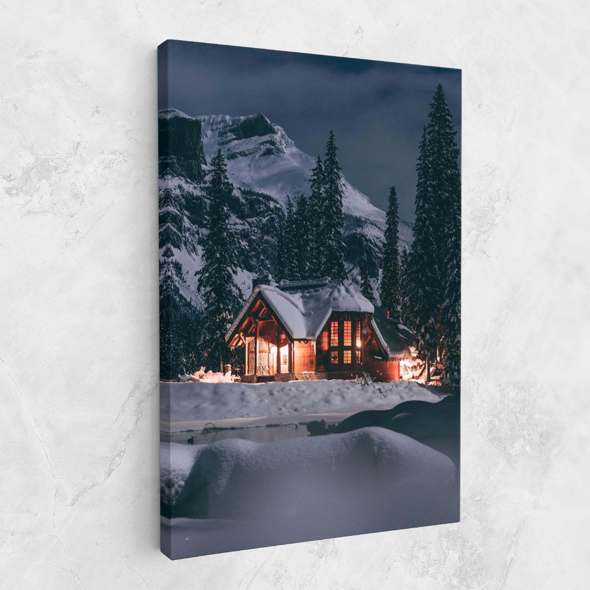 Leinwandbild Winter House mockup 1