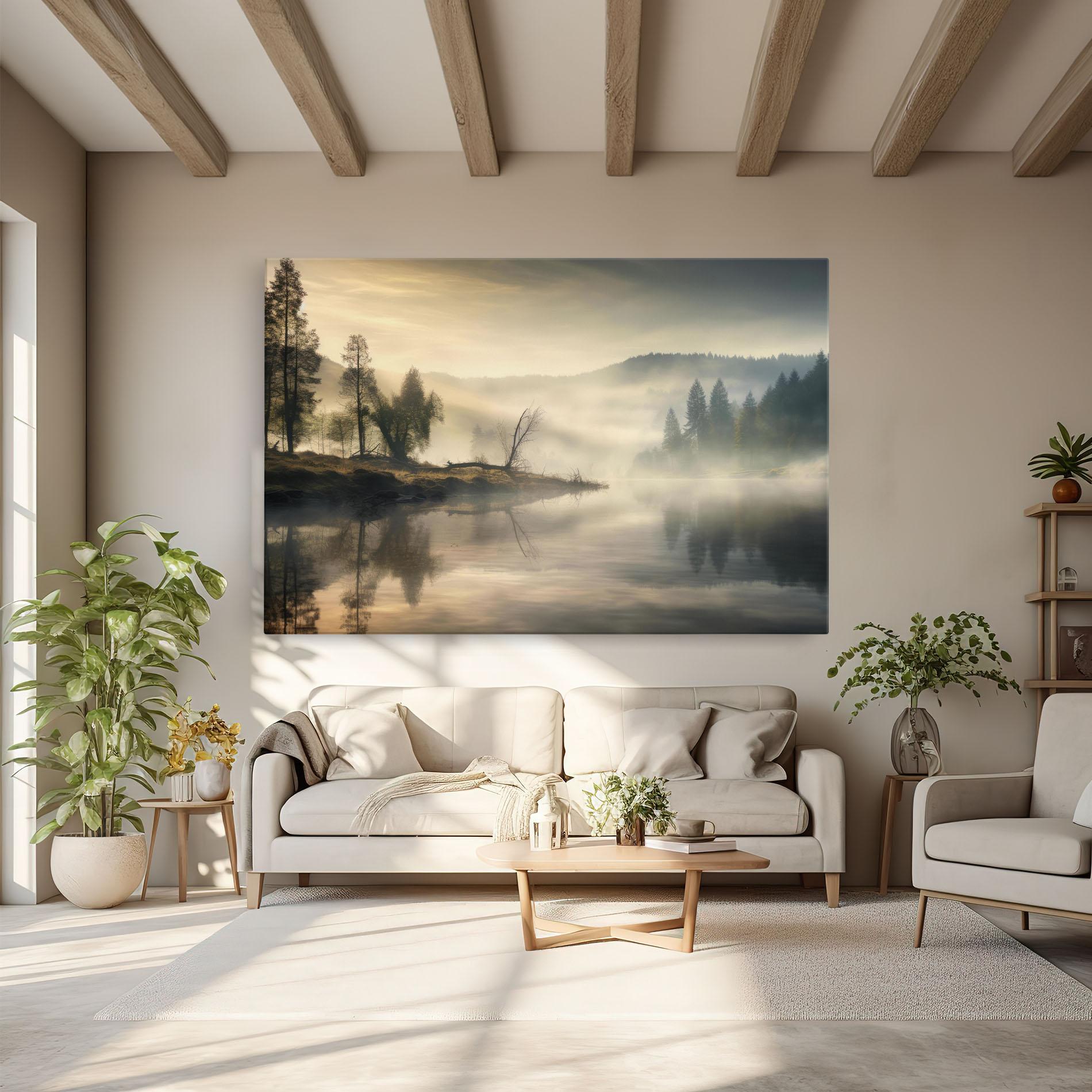 Leinwandbild Foggy Morning mockup 6