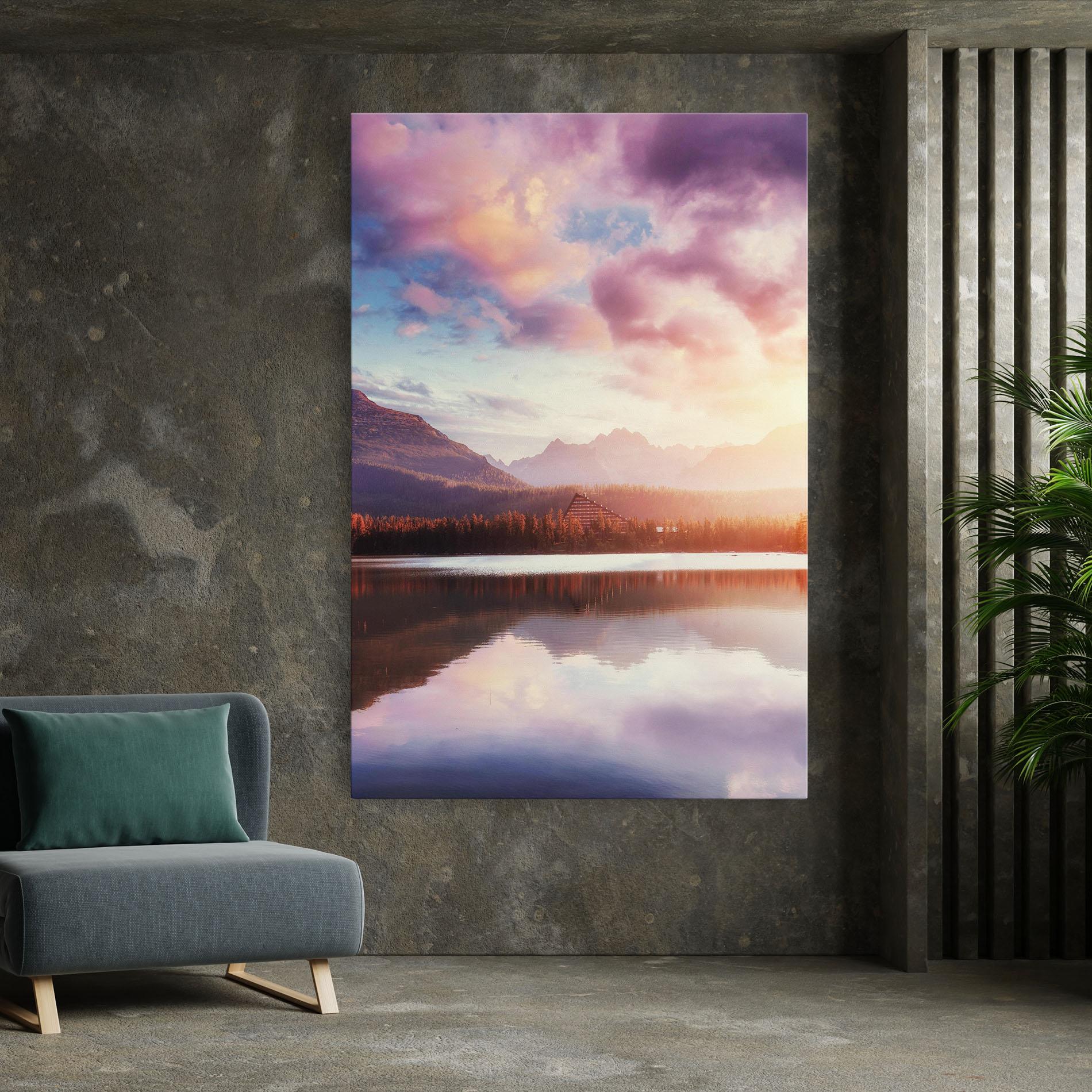 Leinwandbild Orange Lake Light mockup 7