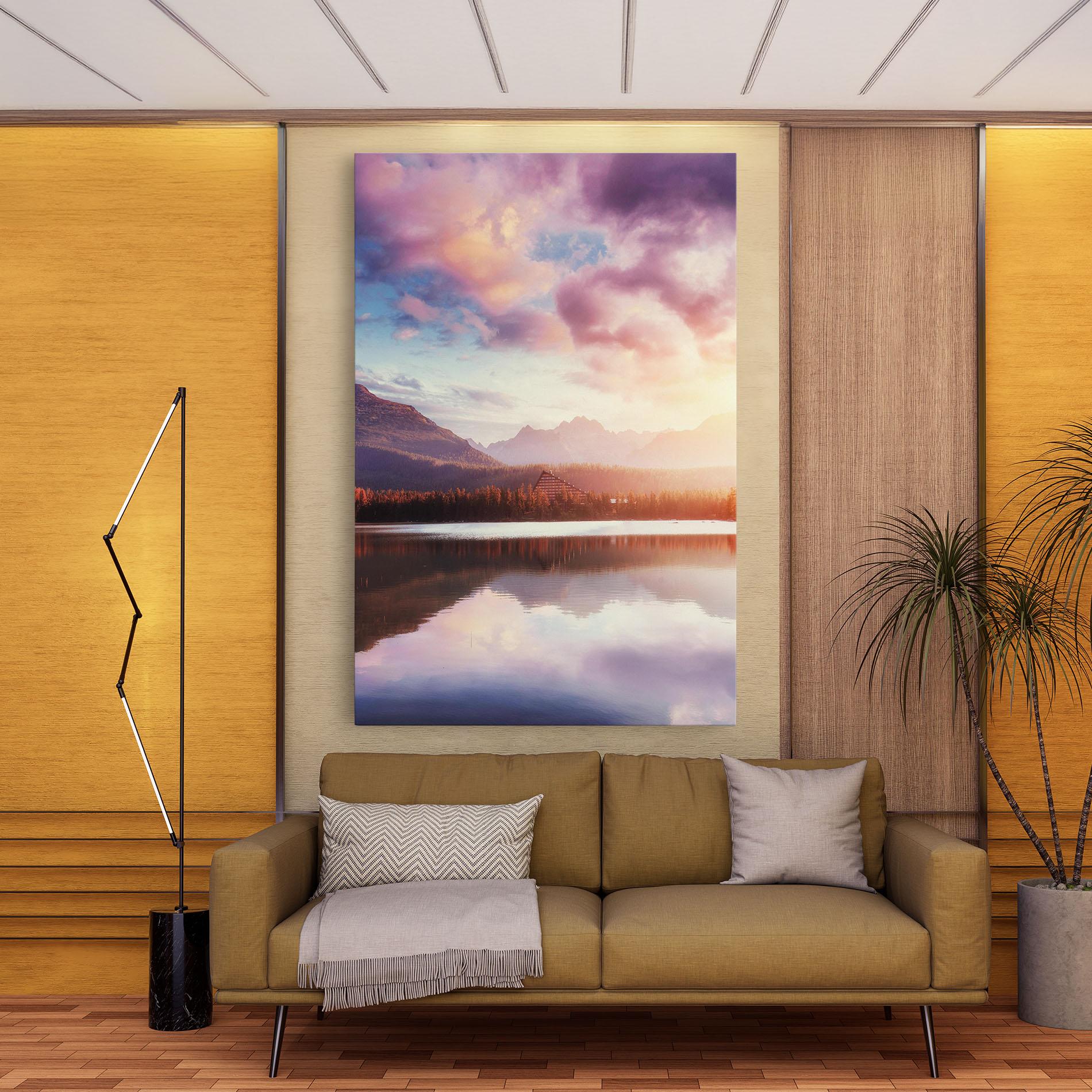 Leinwandbild Orange Lake Light mockup 9