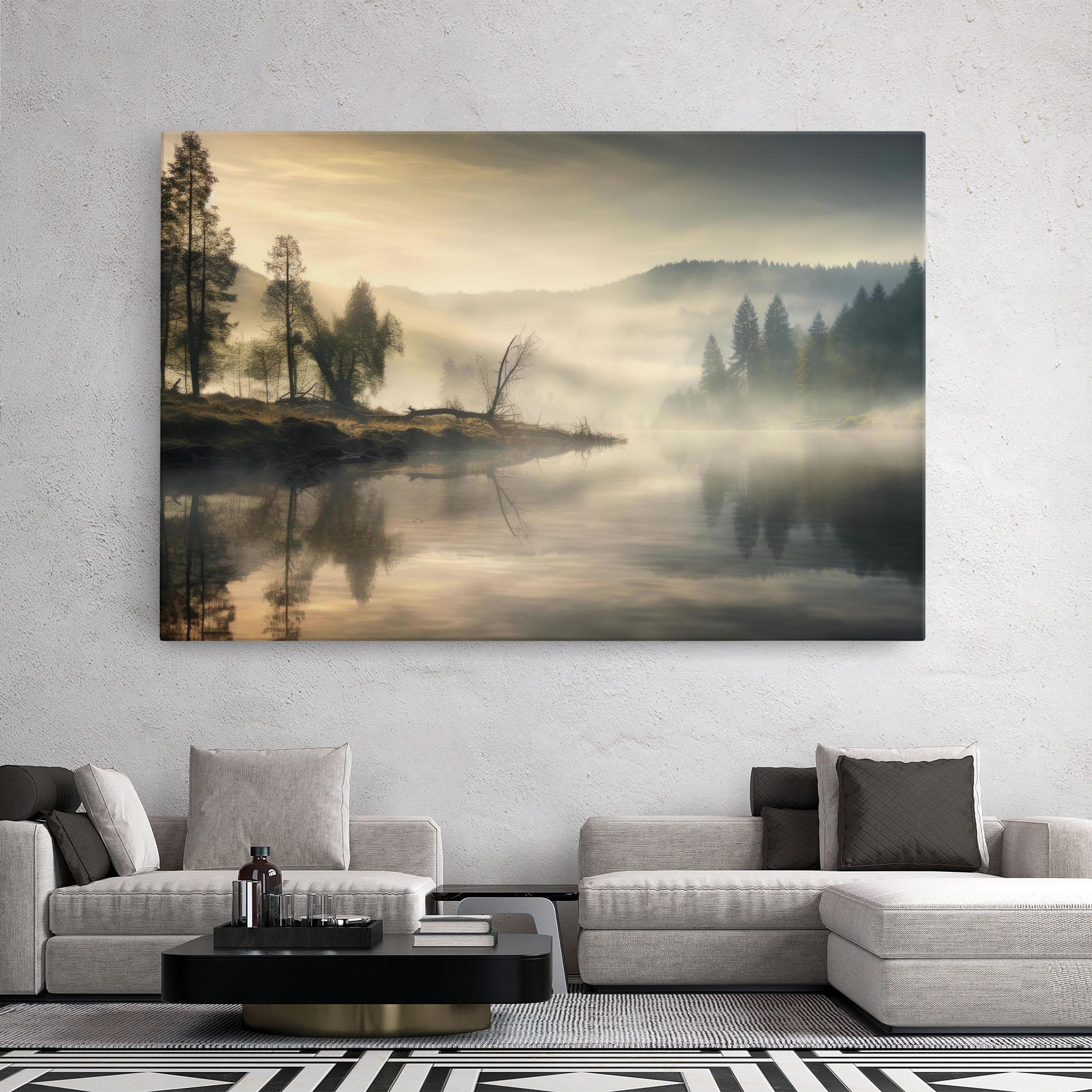 Leinwandbild Foggy Morning mockup 2