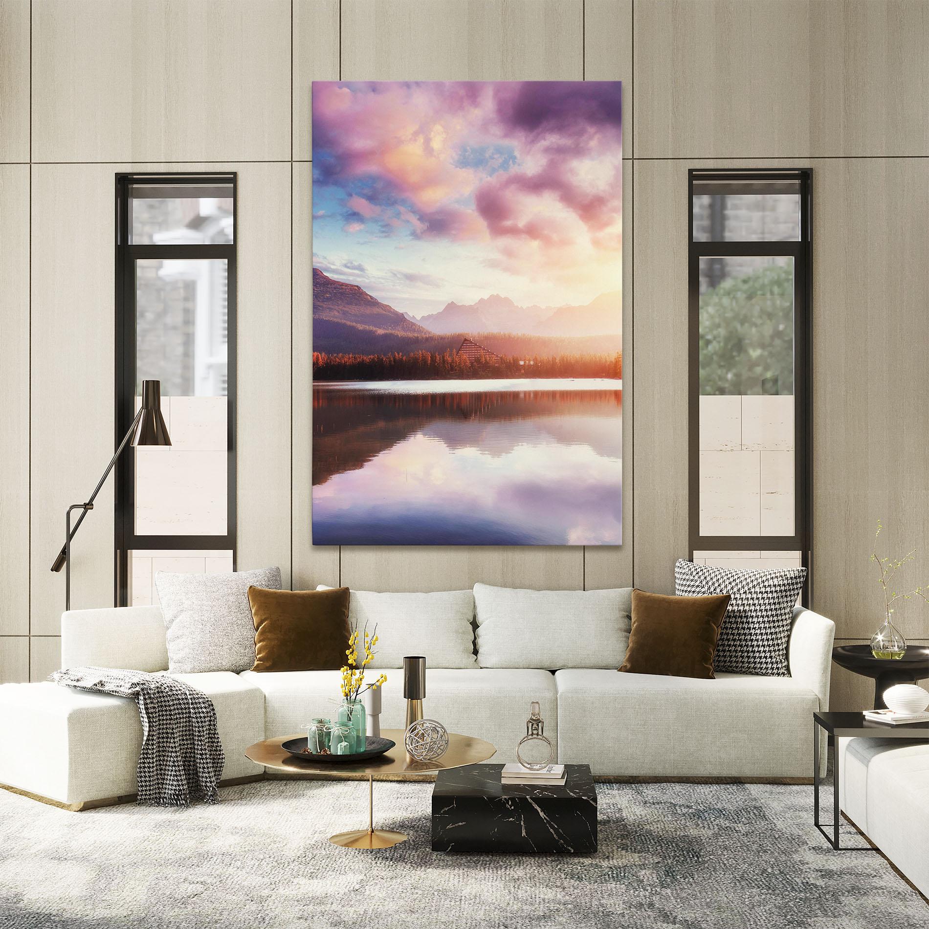 Leinwandbild Orange Lake Light mockup 2