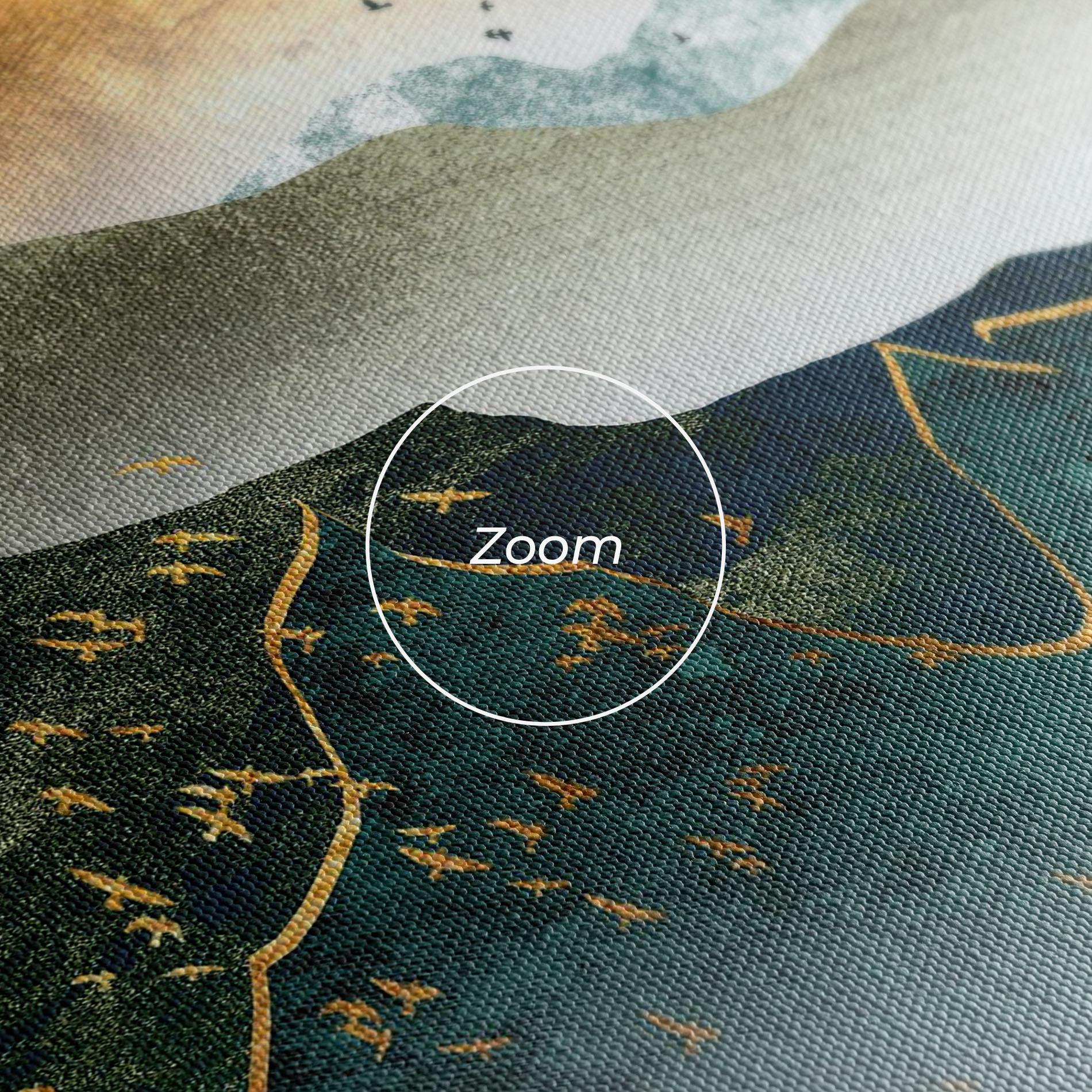 Leinwandbild Golden Mountains mockup 3