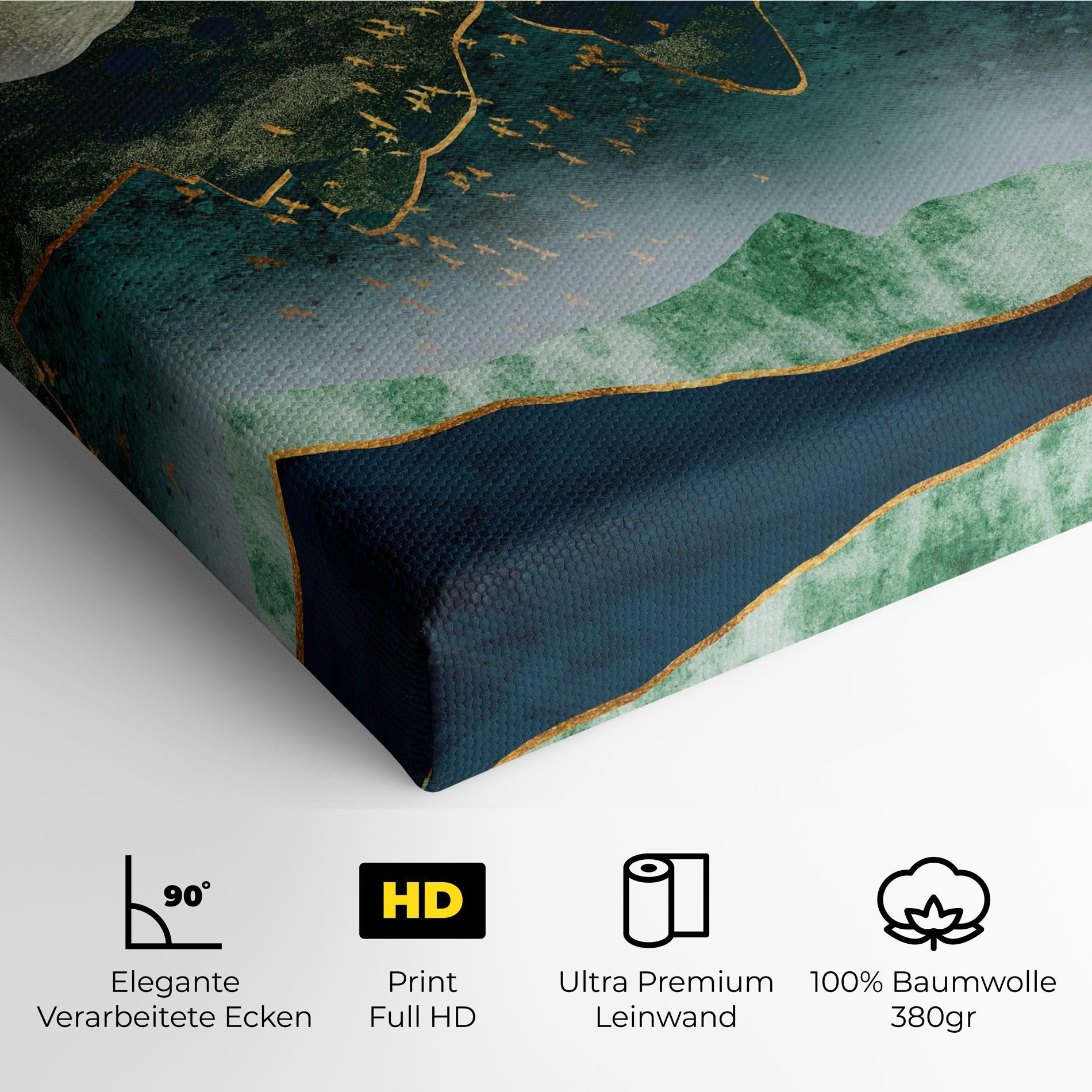 Leinwandbild Golden Mountains mockup 4