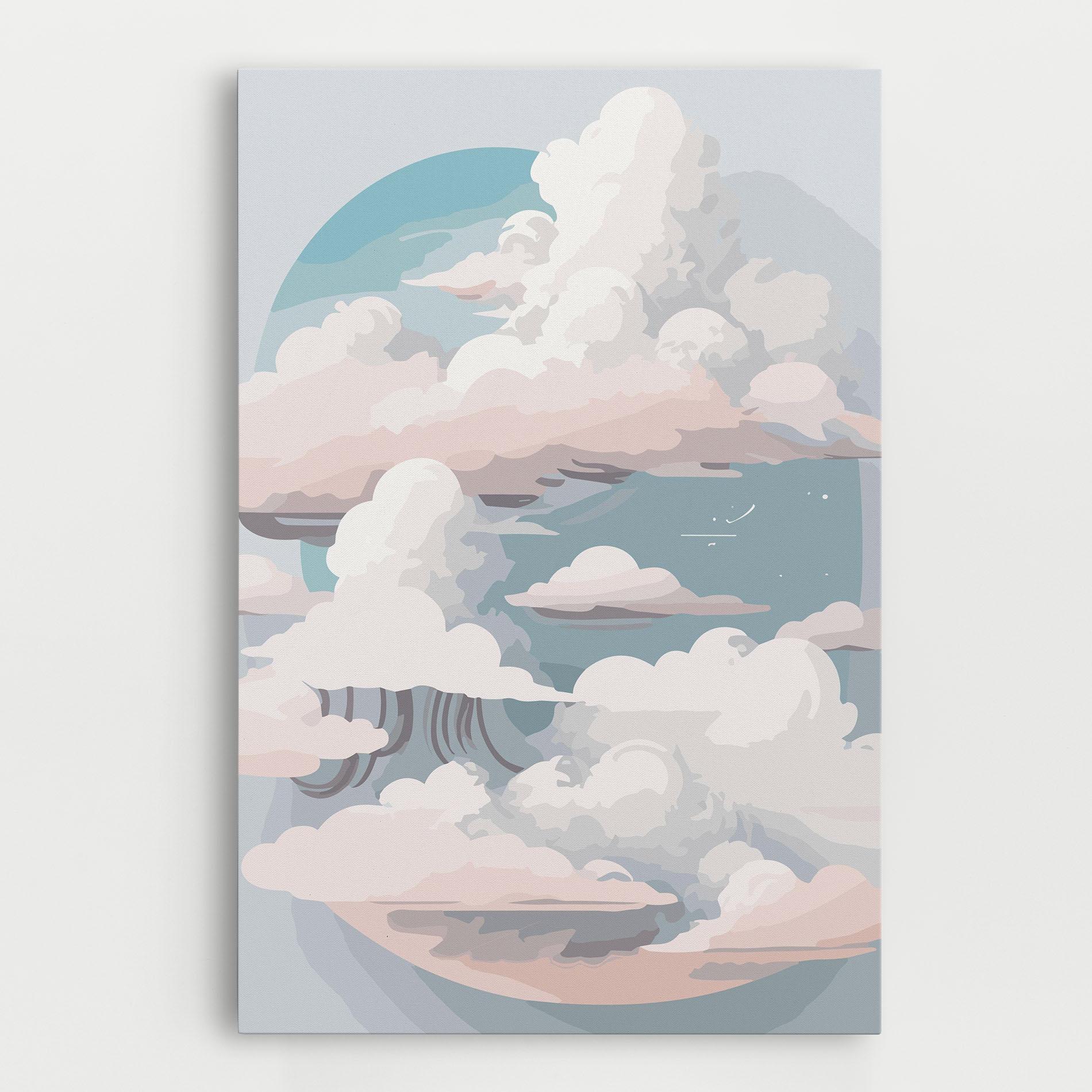 Leinwandbild Cloud White Art mockup 0