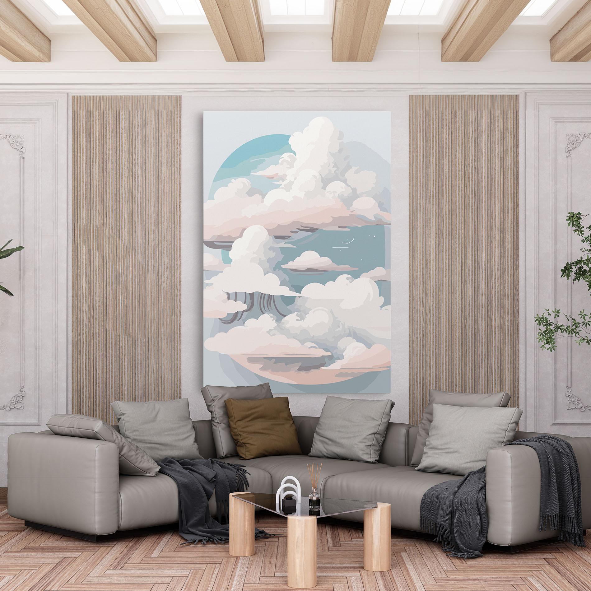Leinwandbild Cloud White Art mockup 6