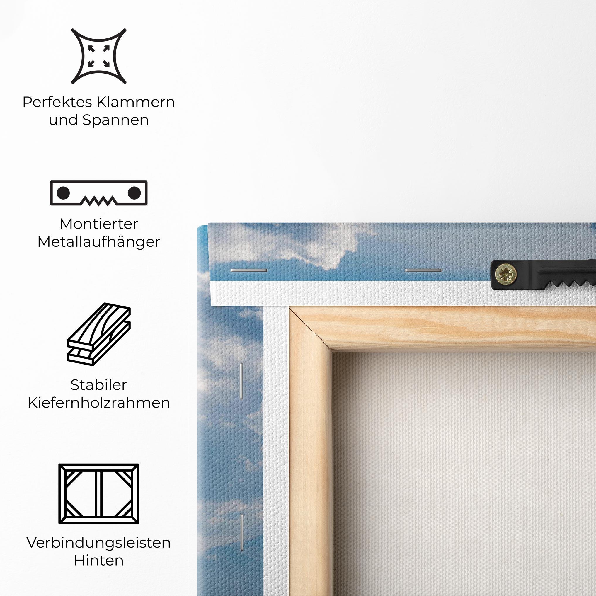 Leinwandbild Cloudy View Mountain mockup 5