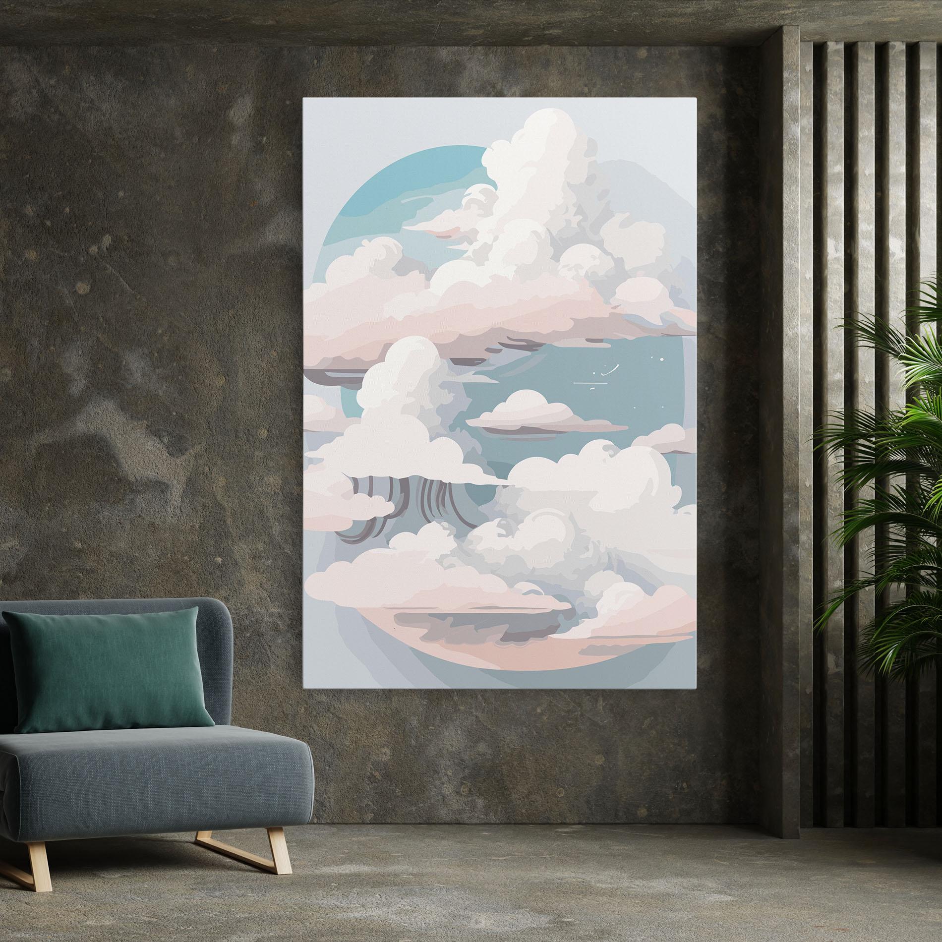 Leinwandbild Cloud White Art mockup 7