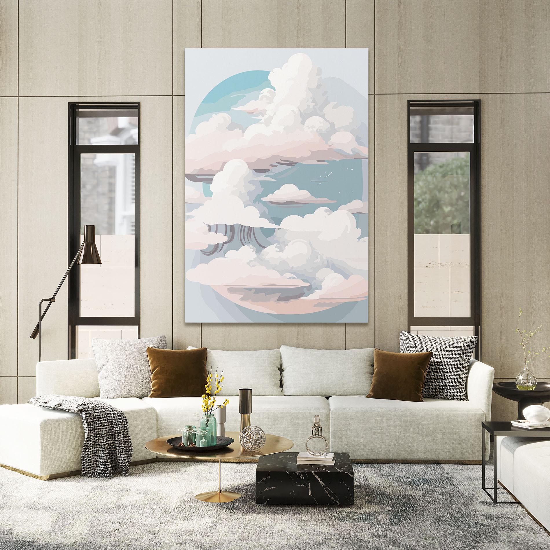 Leinwandbild Cloud White Art mockup 2