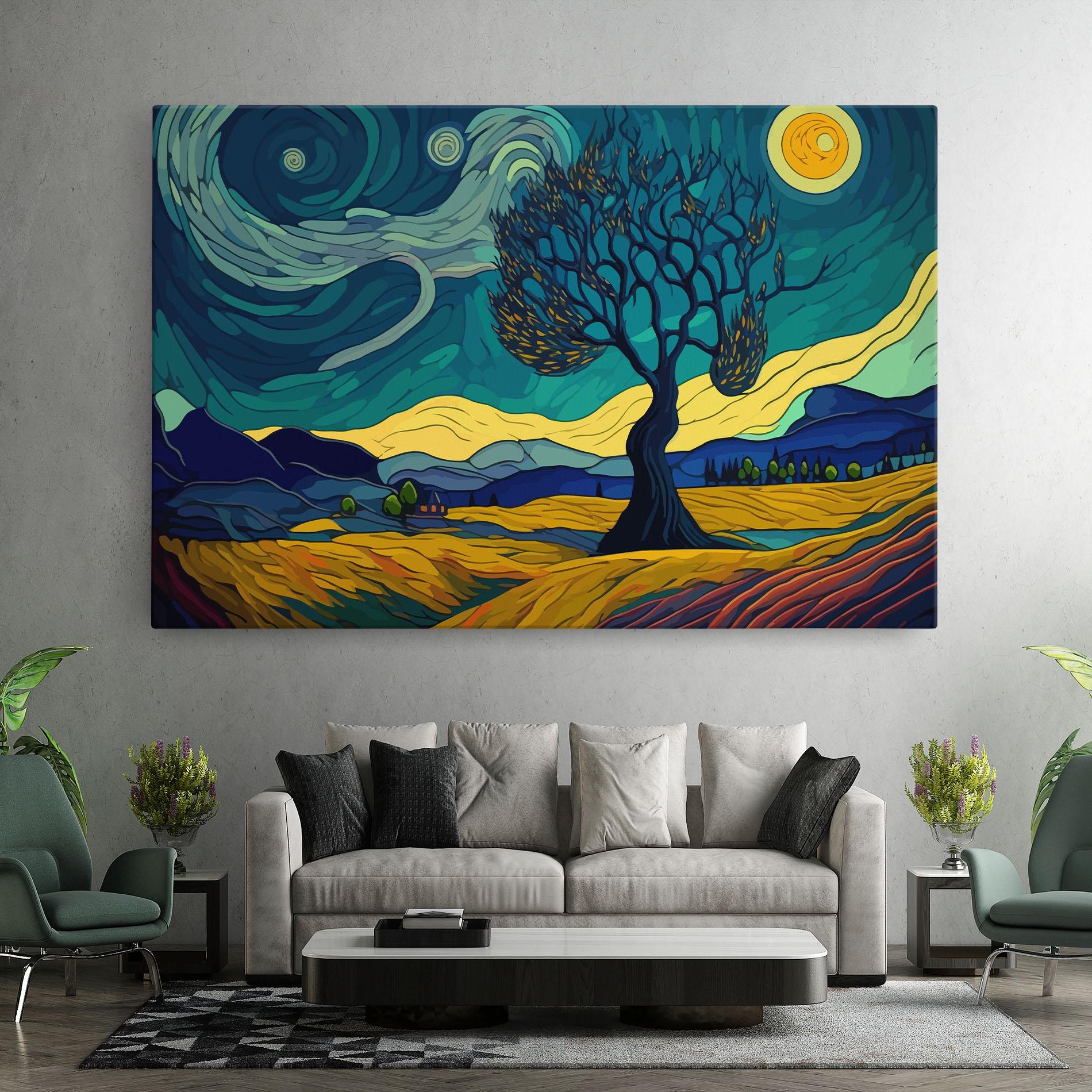 Leinwandbild Abstract Rural Art mockup 7