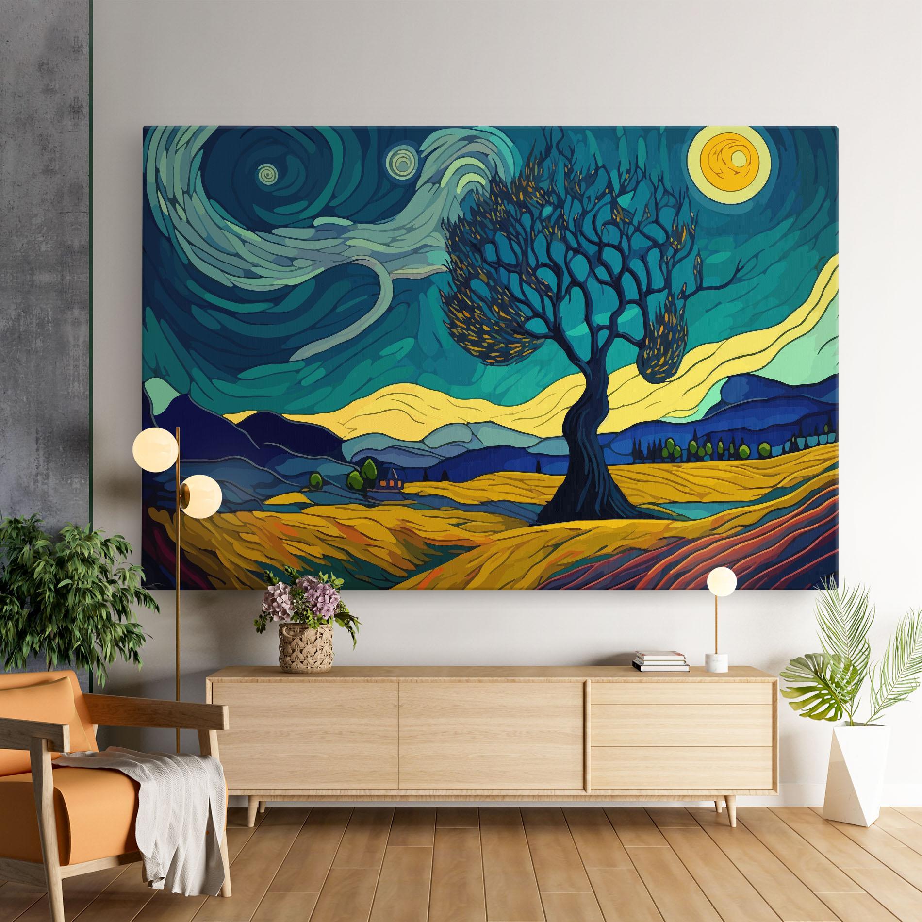 Leinwandbild Abstract Rural Art mockup 9