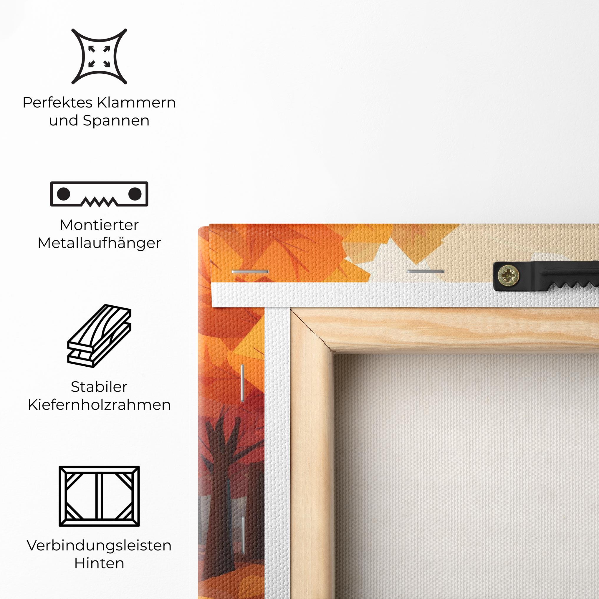 Leinwandbild Autumn Forest View mockup 5