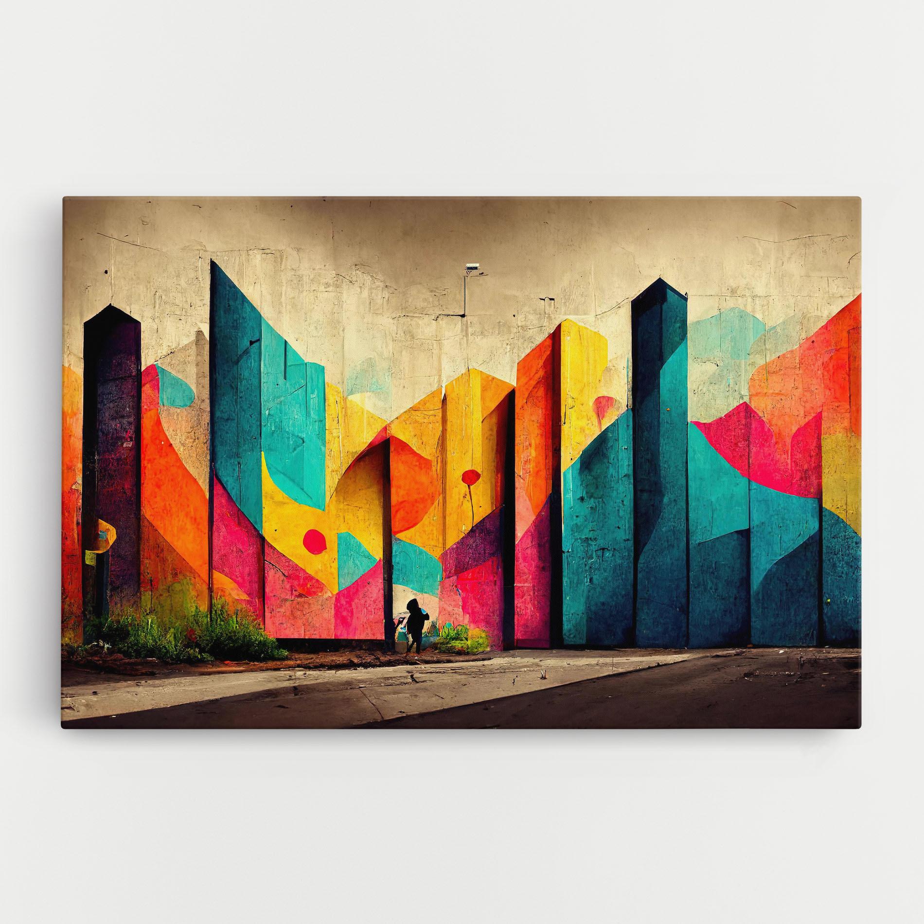 Leinwandbild Abstract City Color mockup 0