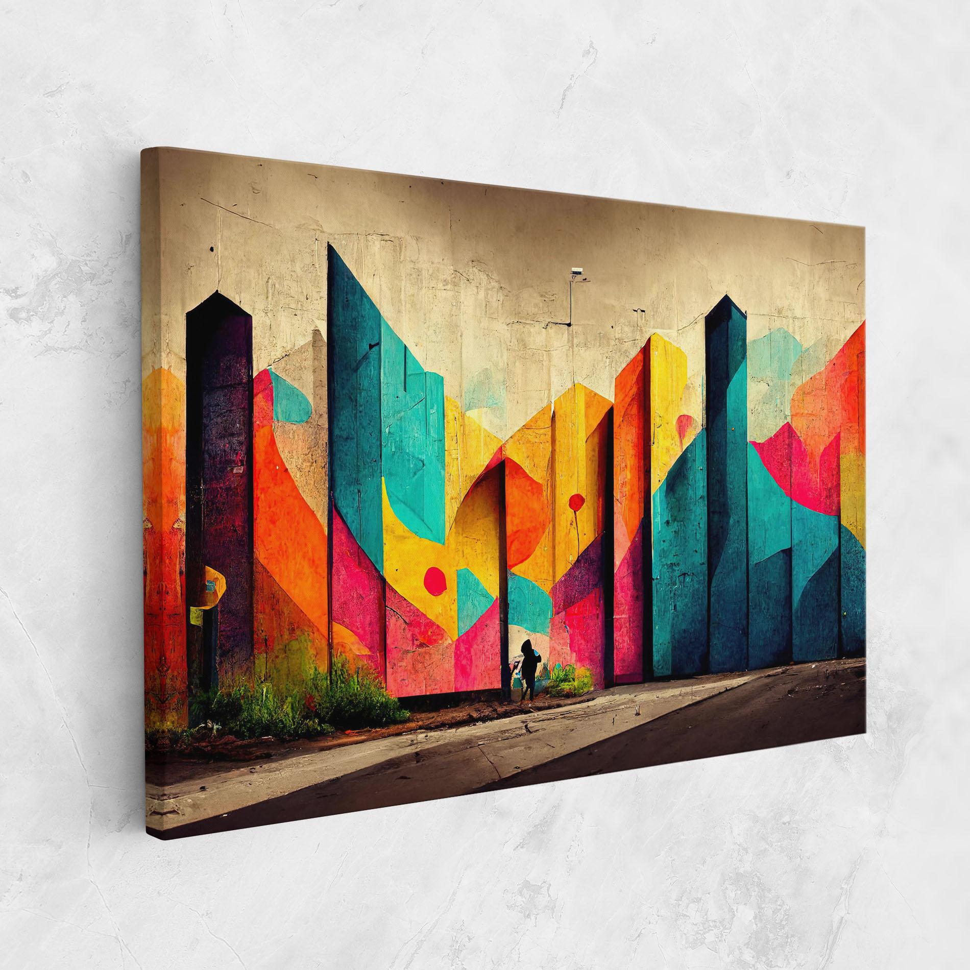Leinwandbild Abstract City Color mockup 1