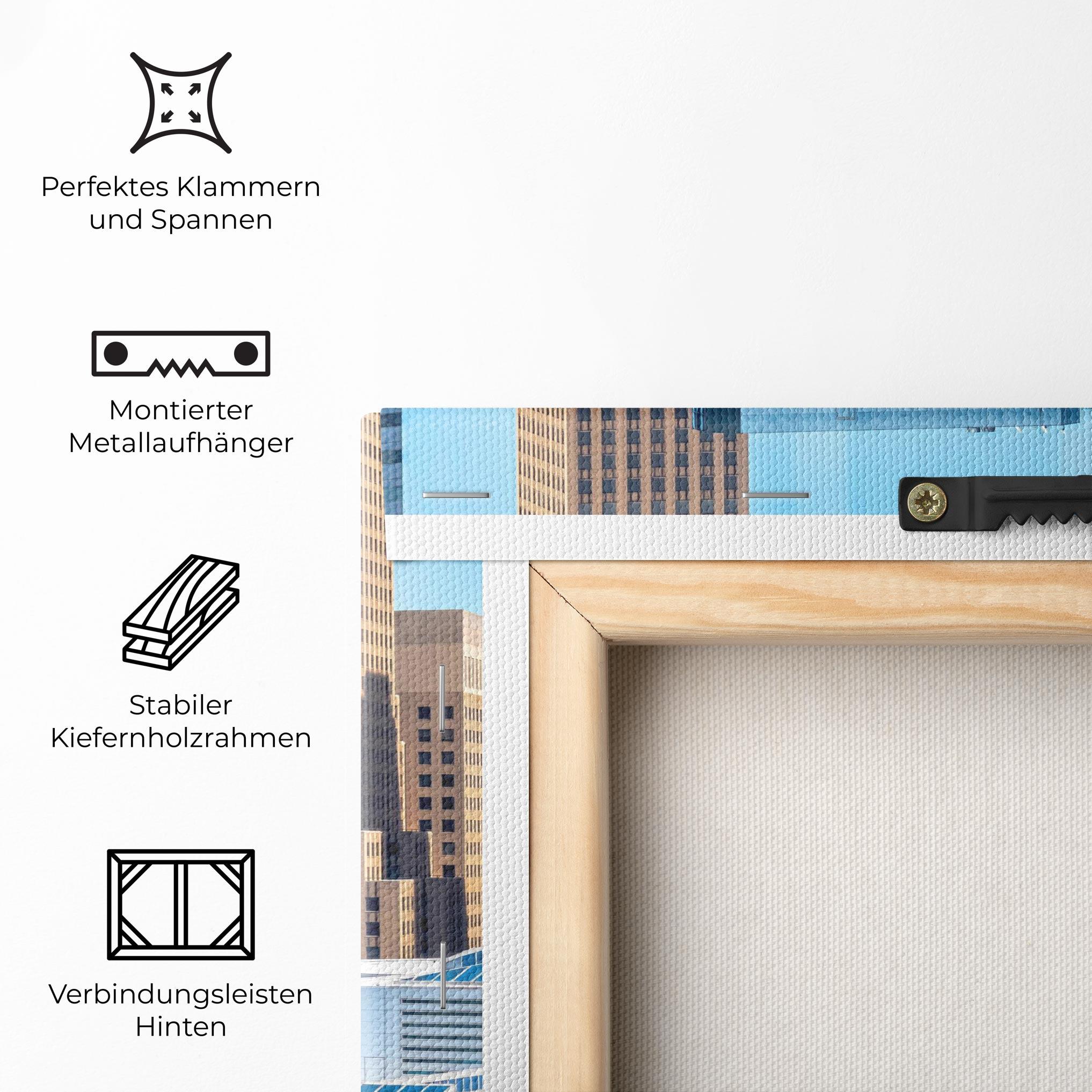 Leinwandbild Colorful Urban Building mockup 5