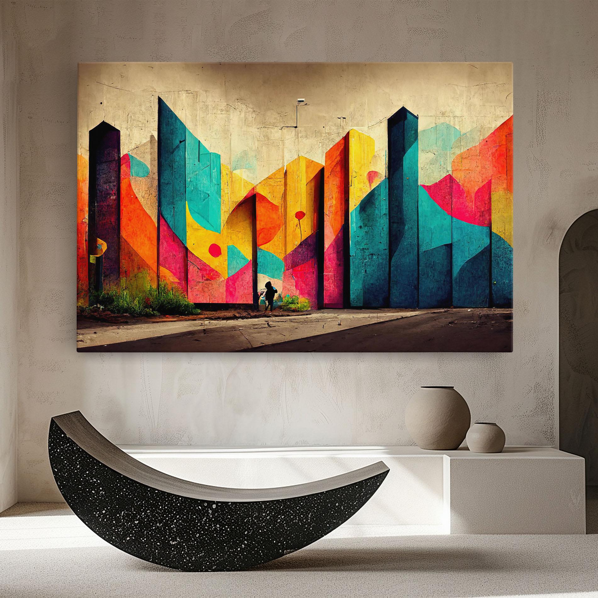 Leinwandbild Abstract City Color mockup 8