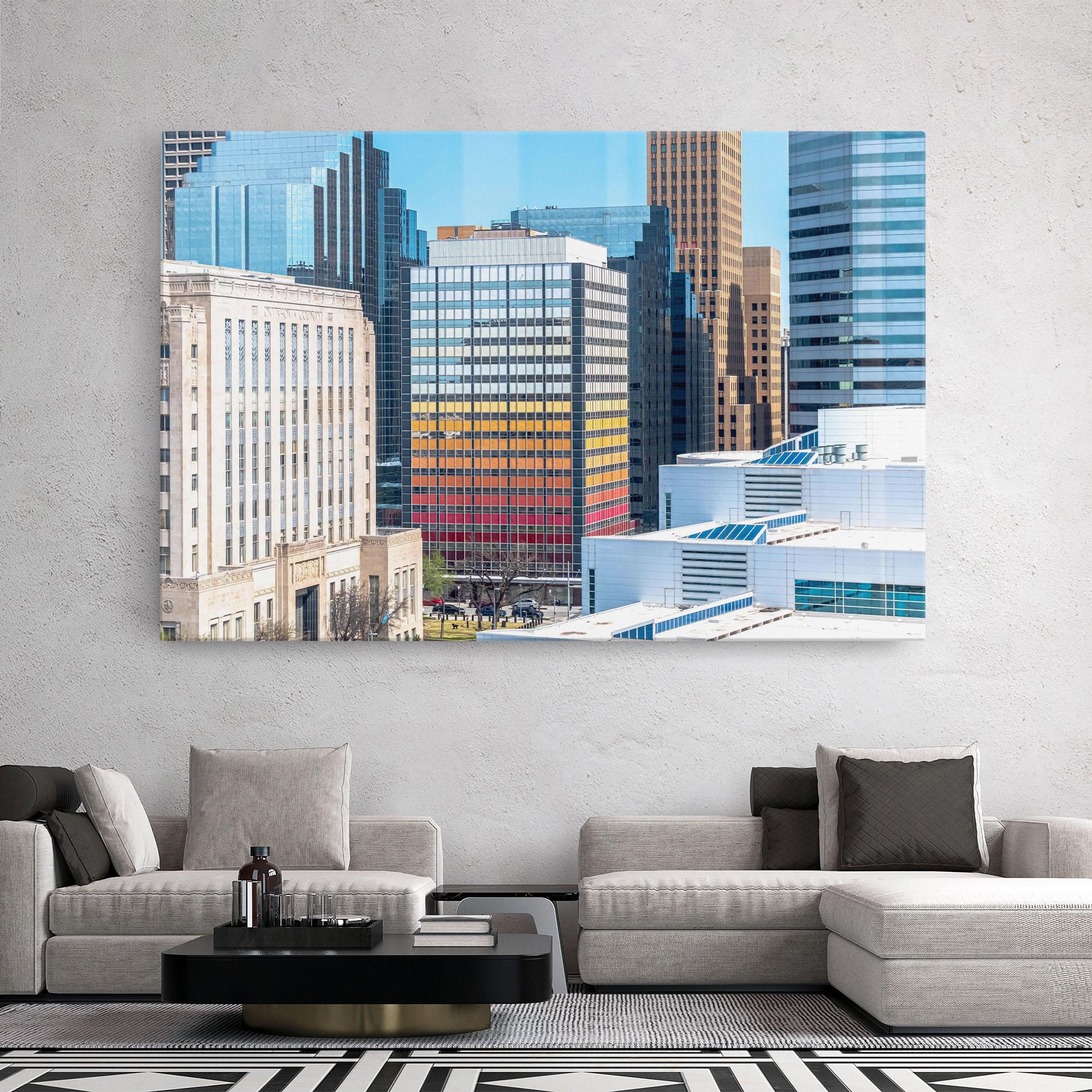 Leinwandbild Colorful Urban Building mockup 2