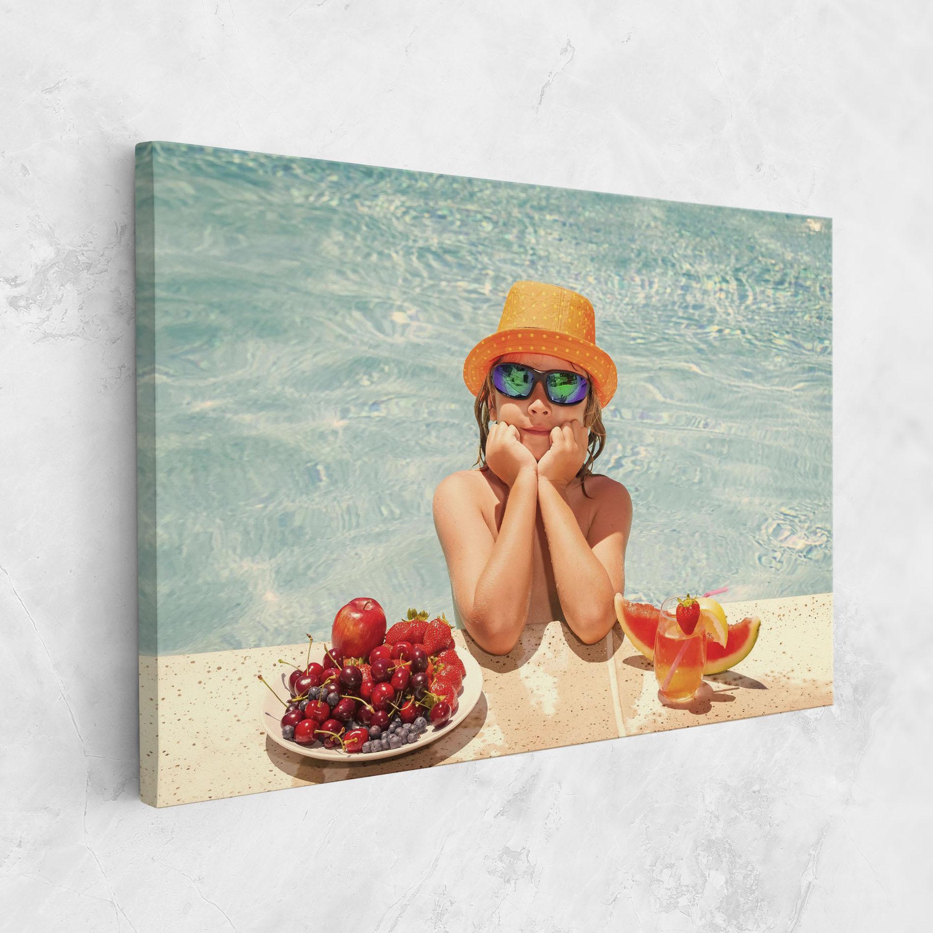 Leinwandbild Child Swimming mockup 1
