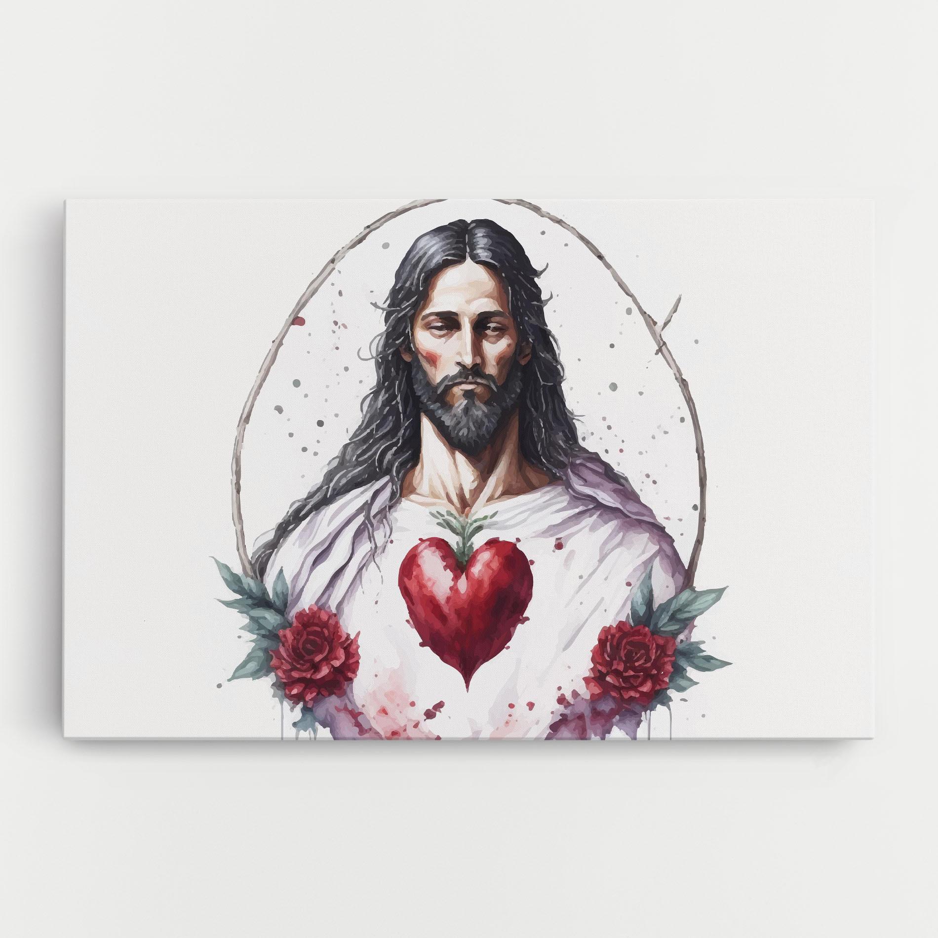 Leinwandbild Jesus Heart mockup 0