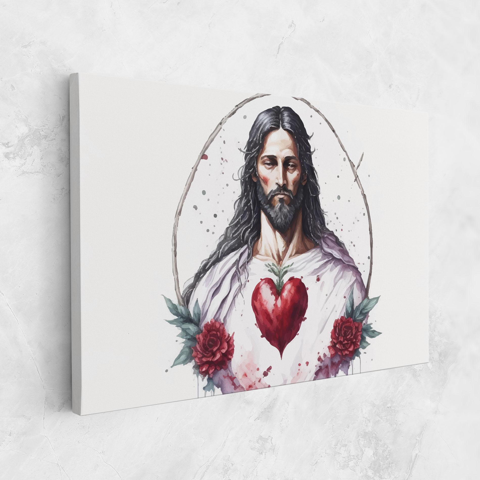 Leinwandbild Jesus Heart mockup 1
