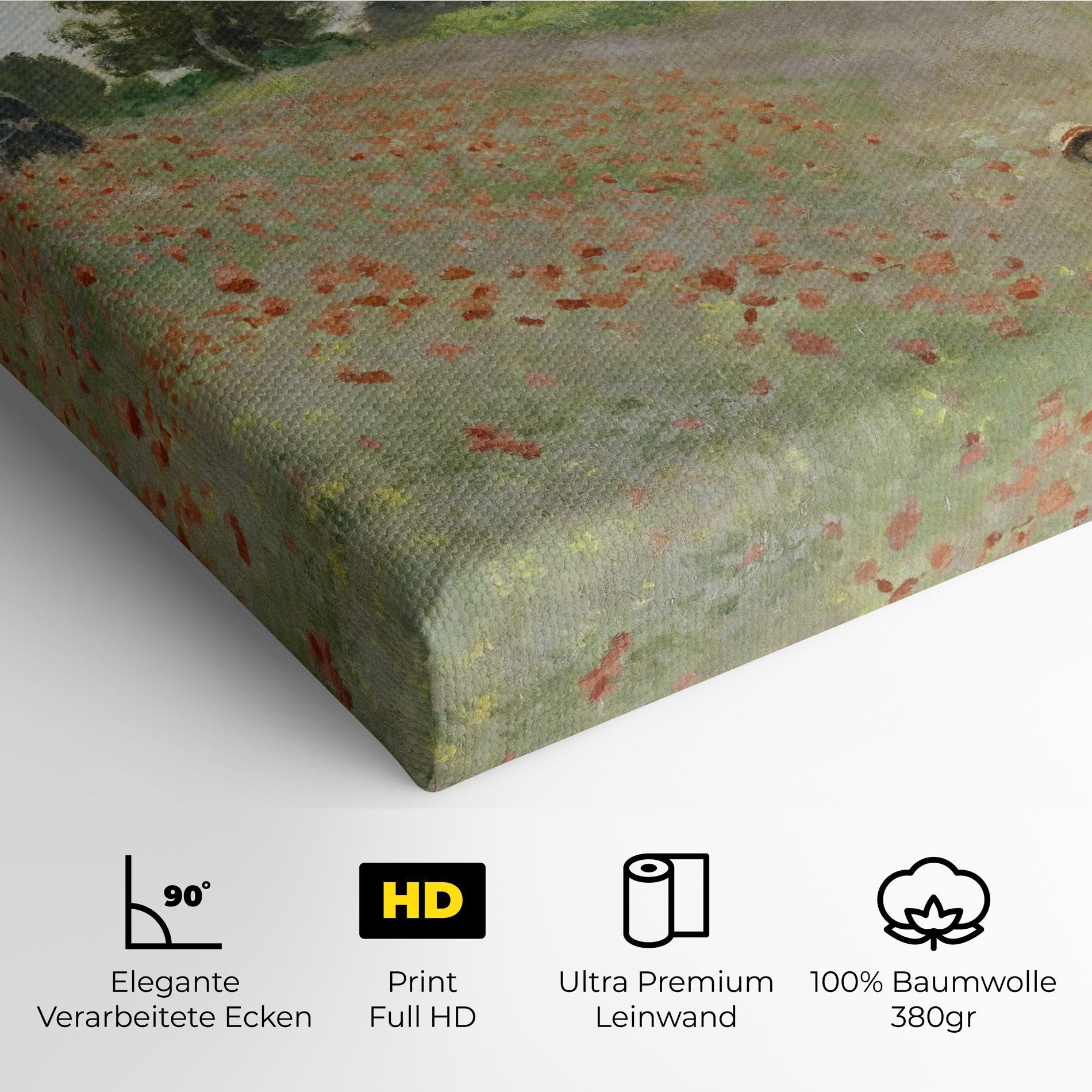 Leinwandbild Poppy Field Near Argenteuil mockup 4
