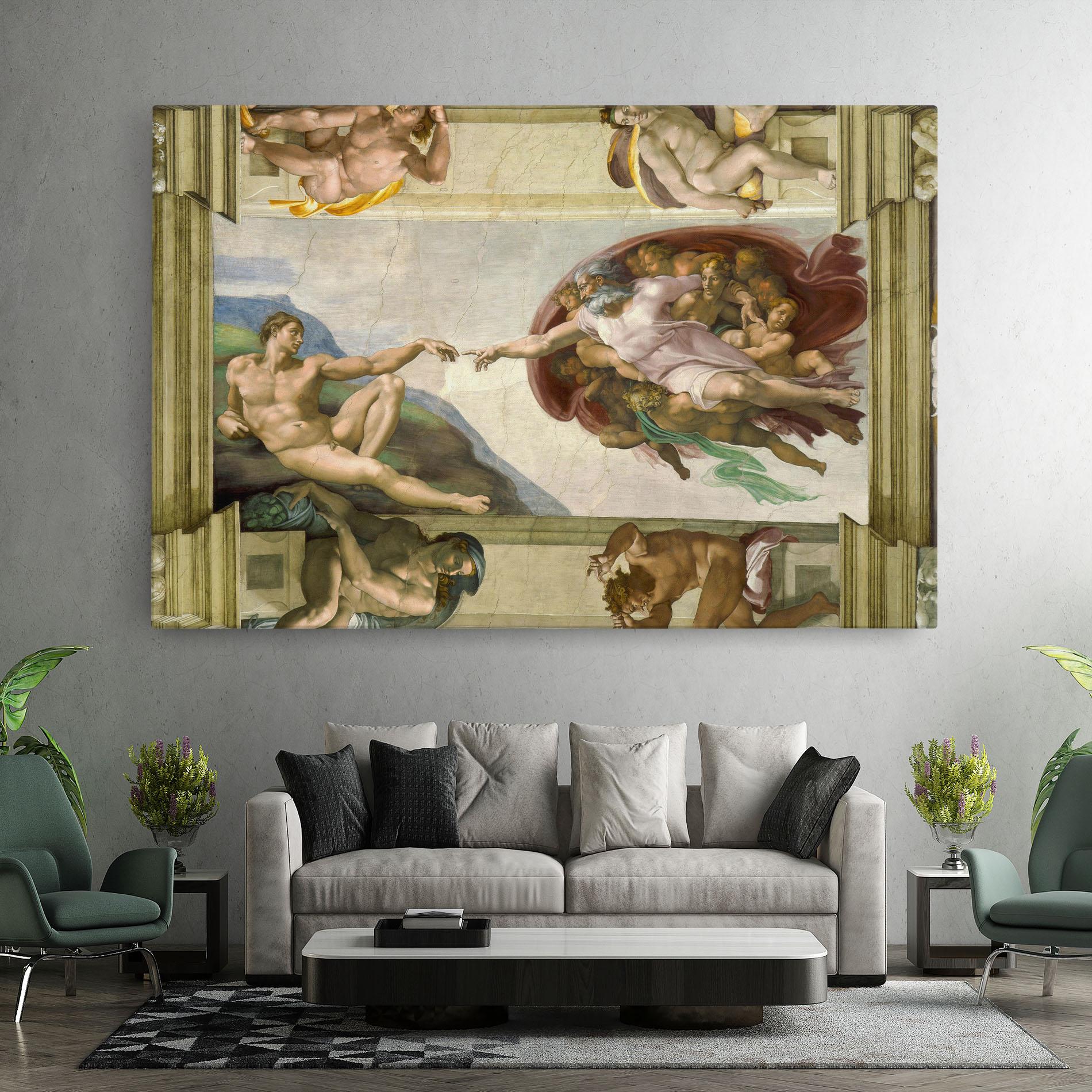 Leinwandbild Creacion De Adam mockup 7