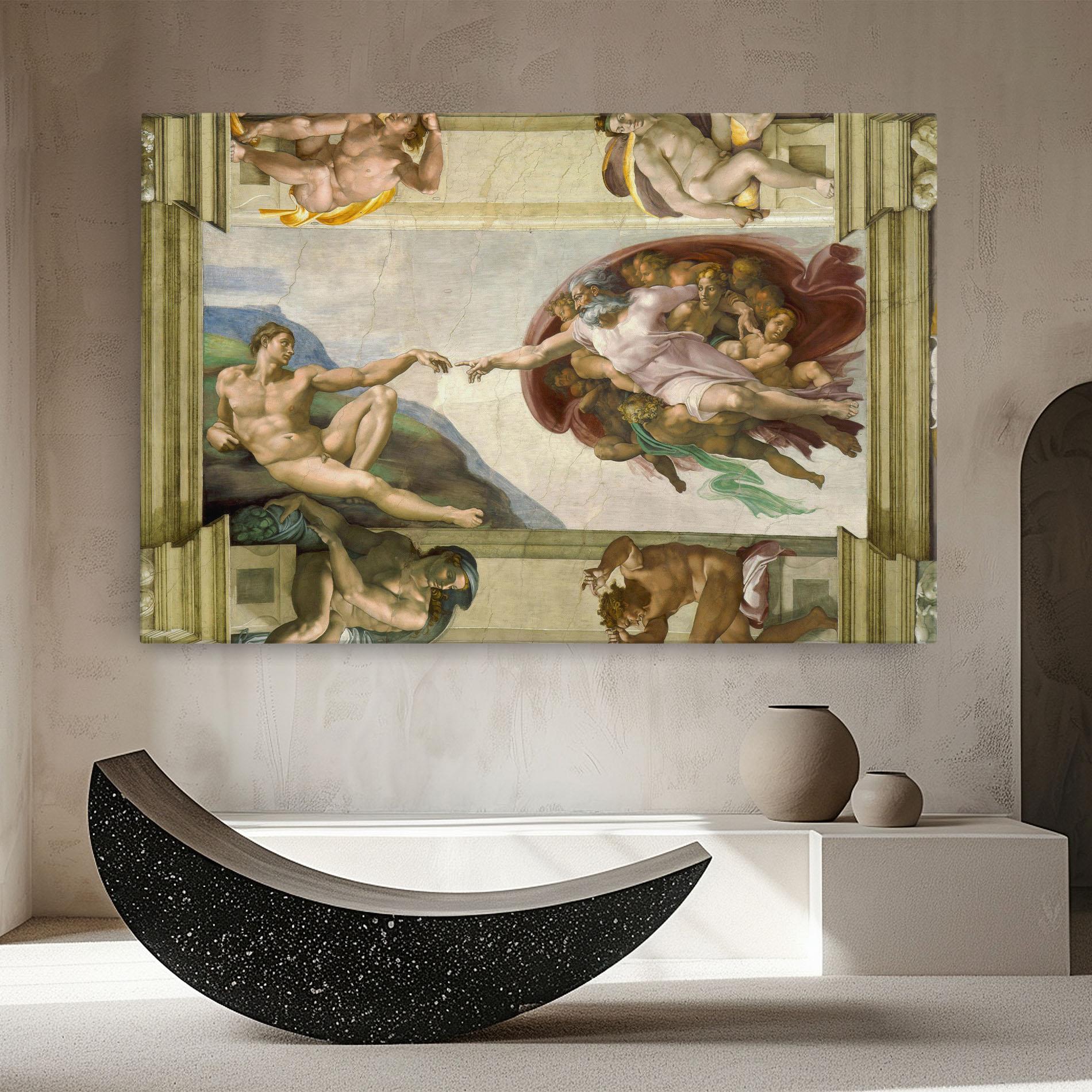Leinwandbild Creacion De Adam mockup 8