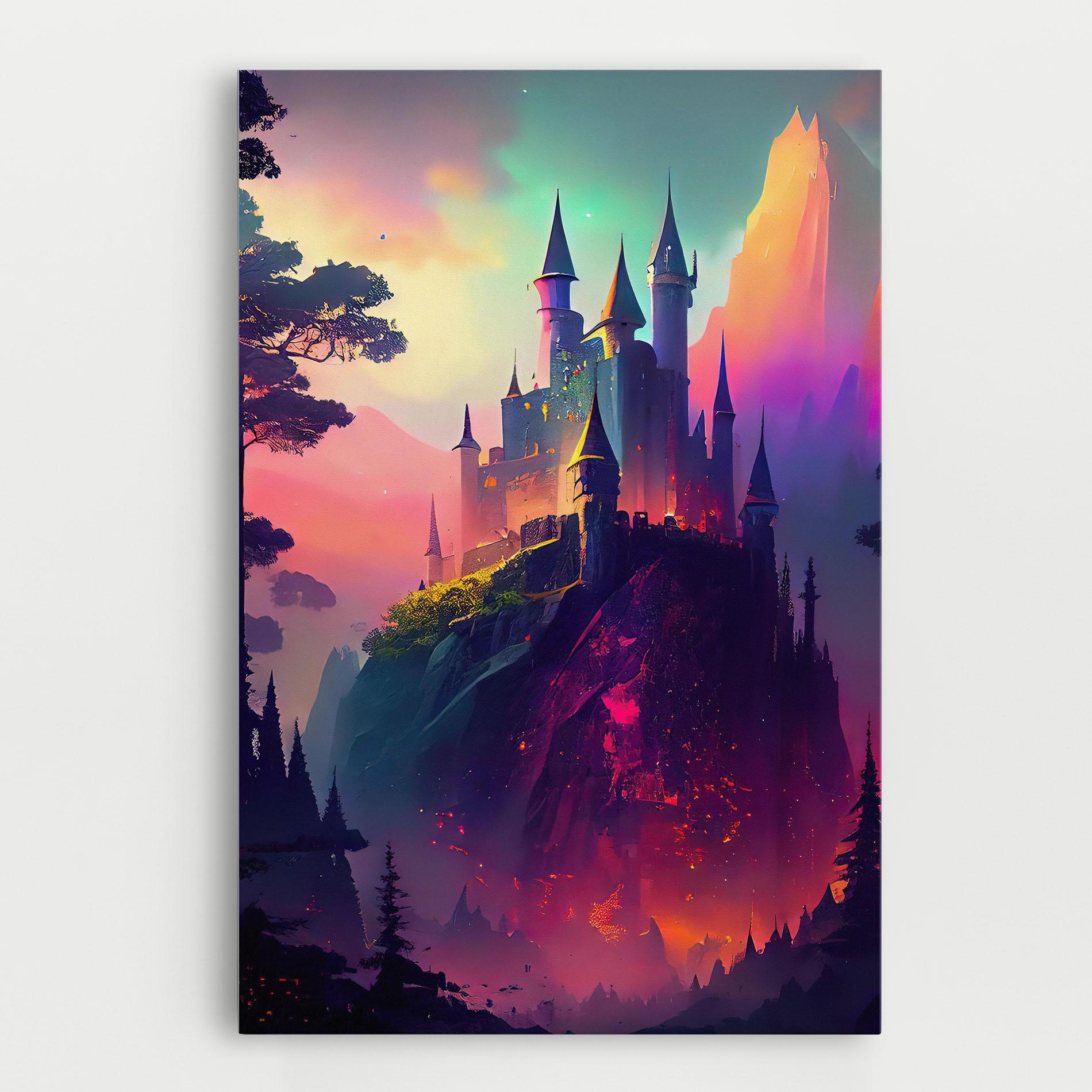 Leinwandbild Purple Orange Castle mockup 0