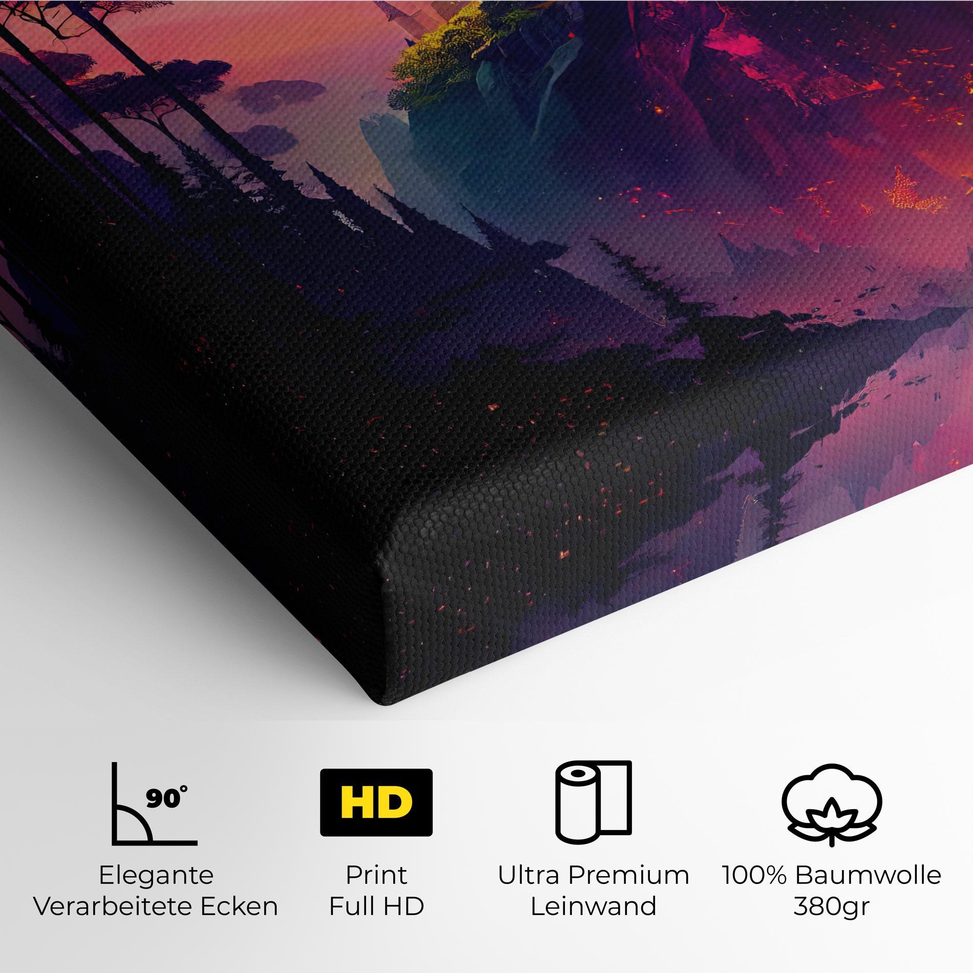 Leinwandbild Purple Orange Castle mockup 4