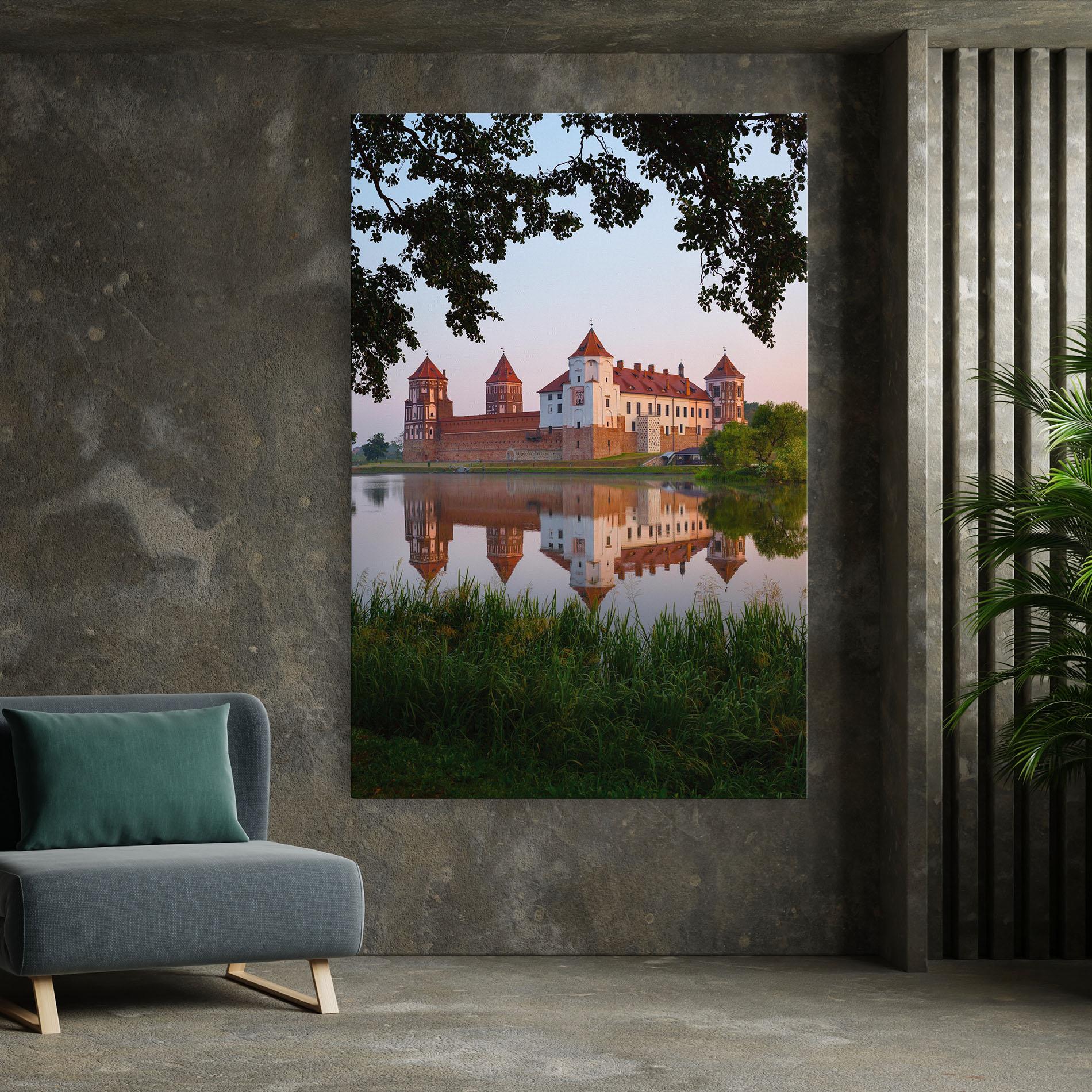 Leinwandbild Ancient Castle Morning mockup 7
