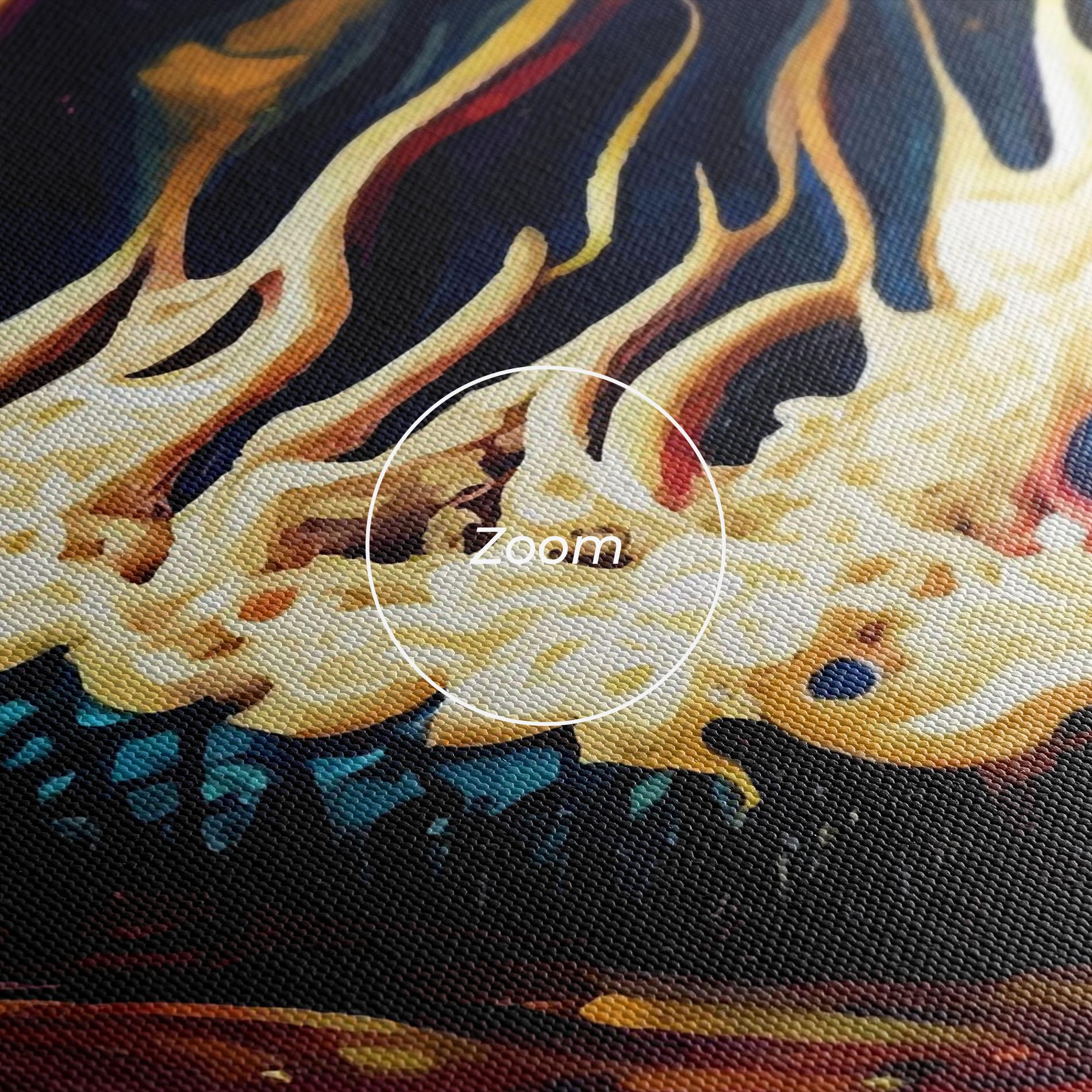 Leinwandbild Flying Acrylic Dragon mockup 3