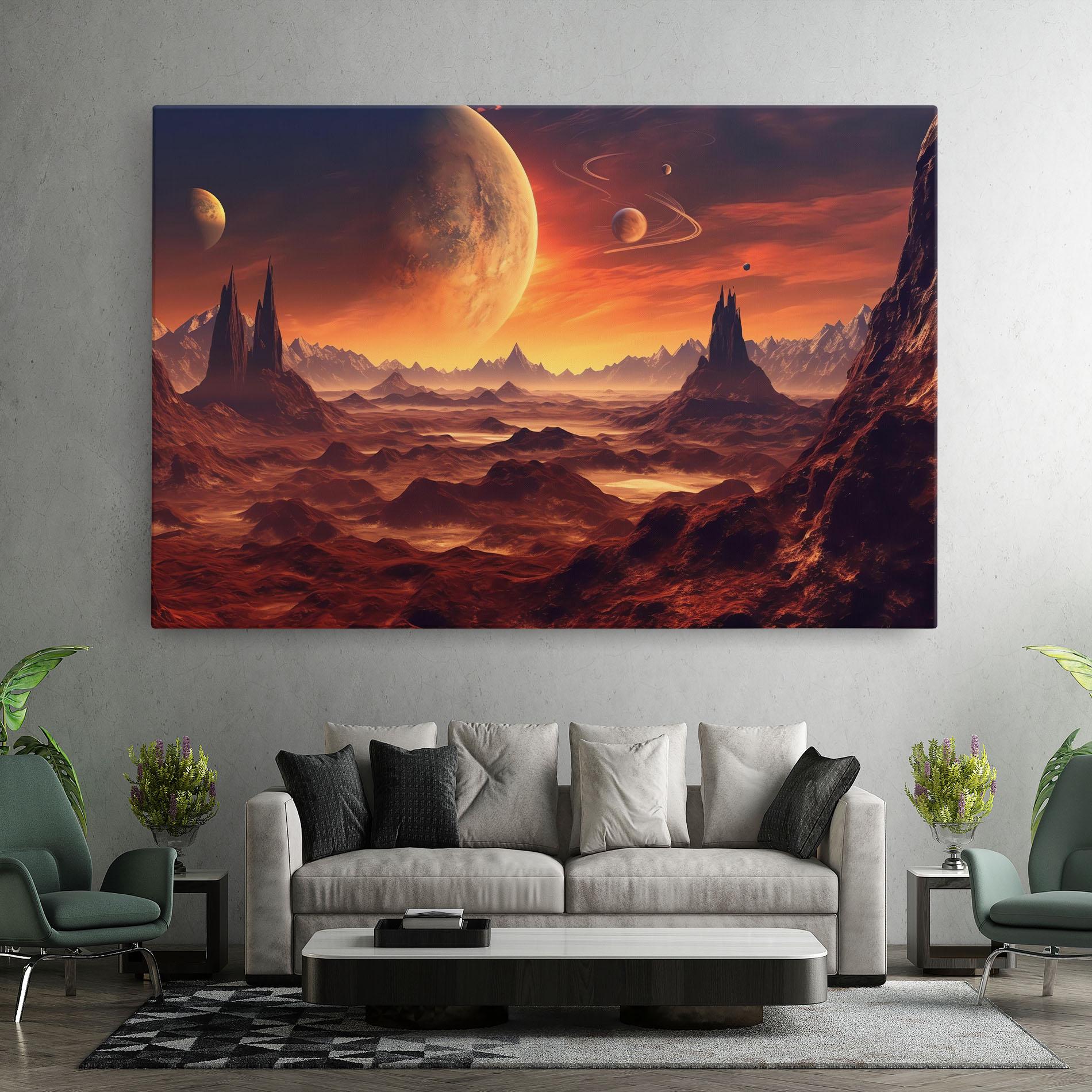 Leinwandbild Fiery Orange Sunset mockup 7