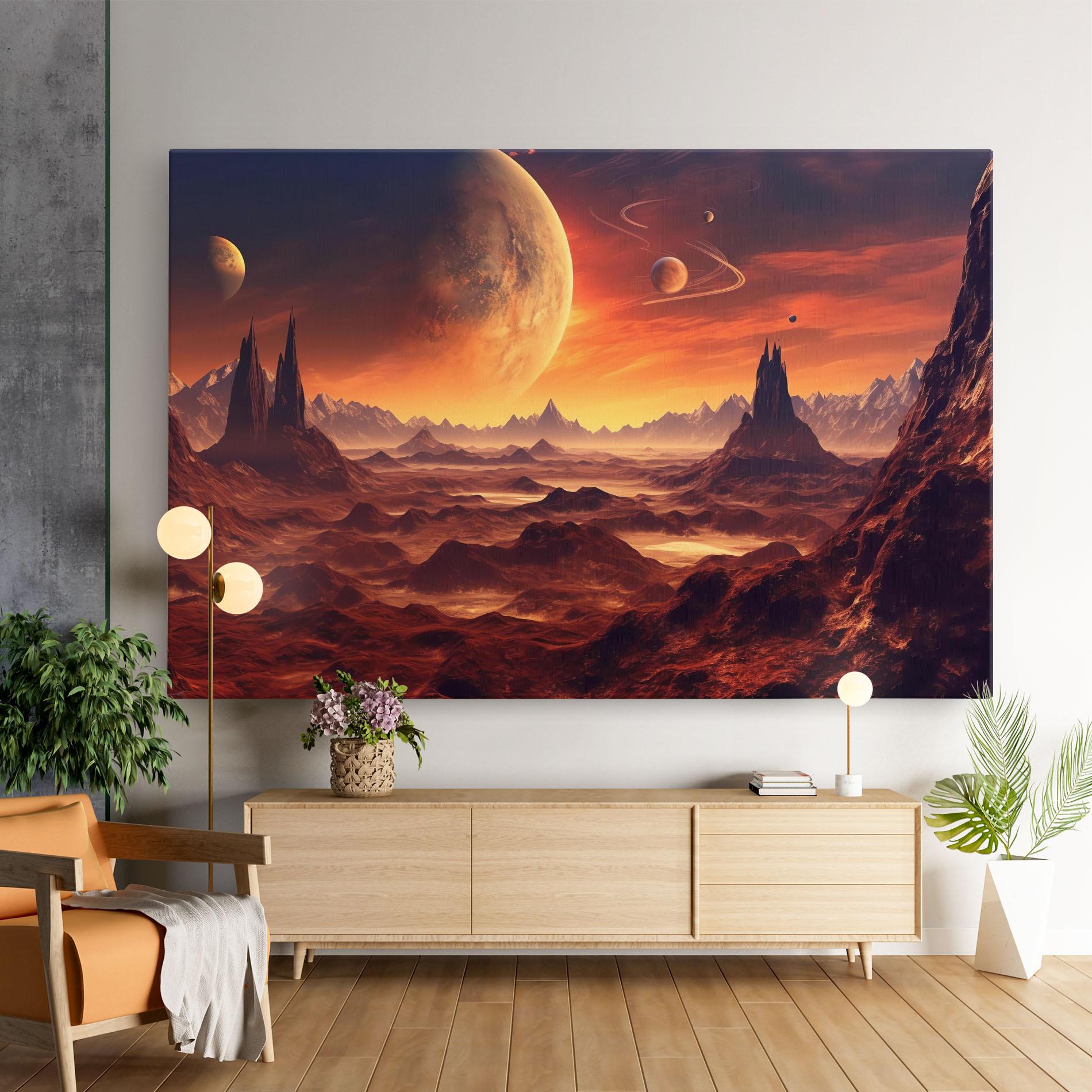 Leinwandbild Fiery Orange Sunset mockup 9