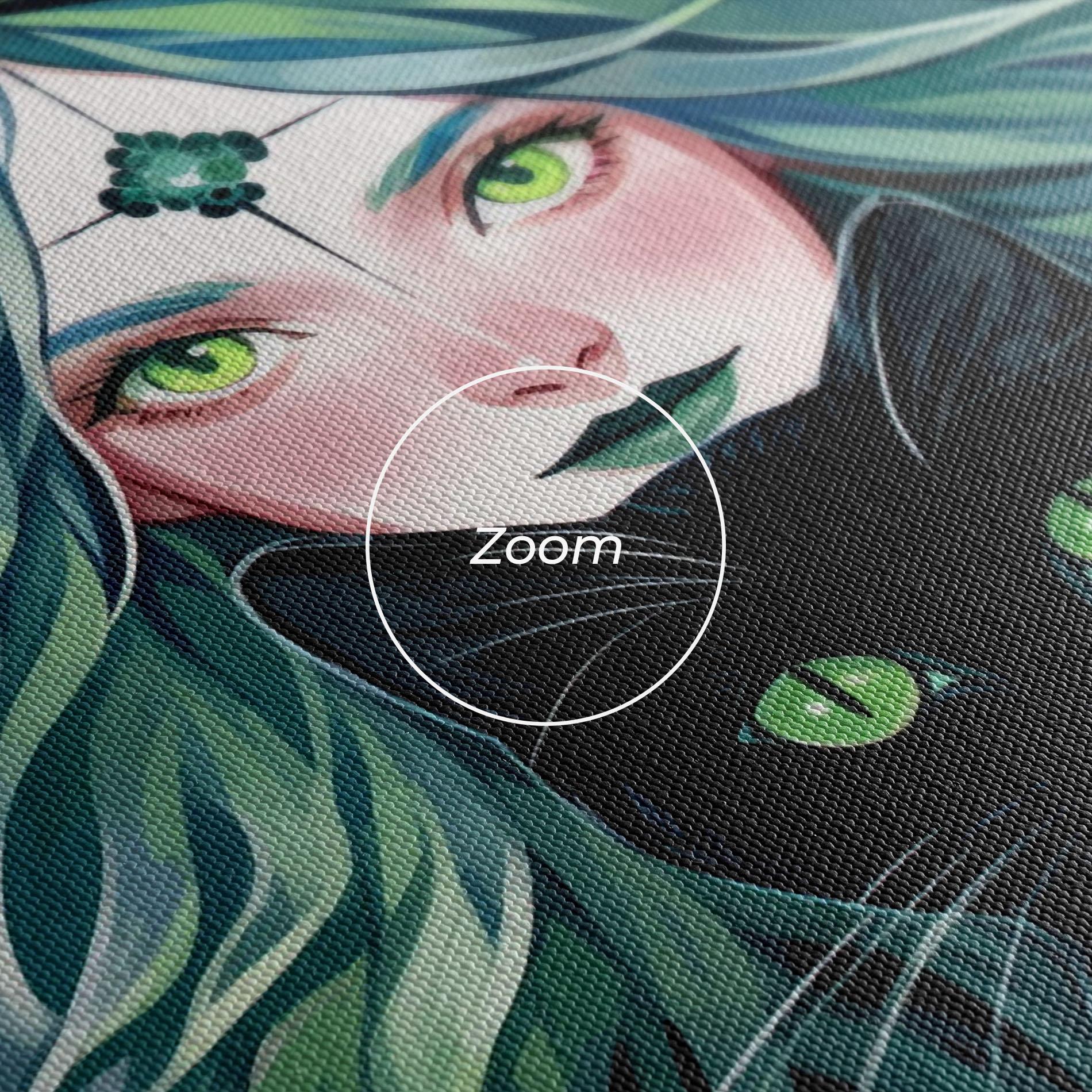 Leinwandbild Magic Cat Witch mockup 3