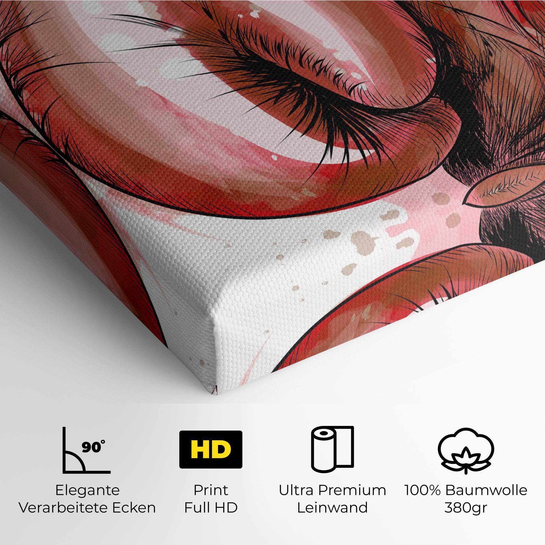 Leinwandbild Red Painted Gloves mockup 4