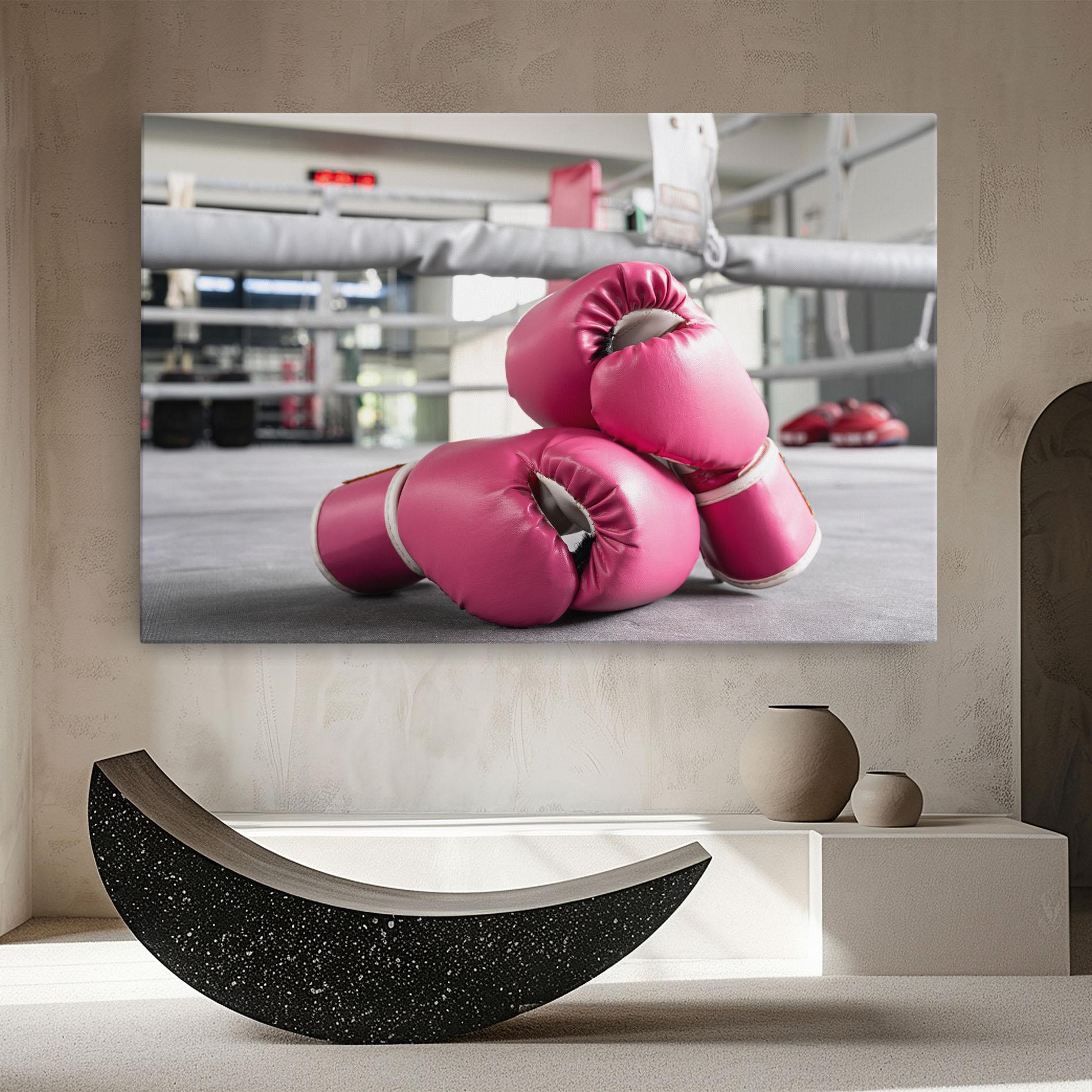 Leinwandbild Pink Boxing Gloves mockup 8