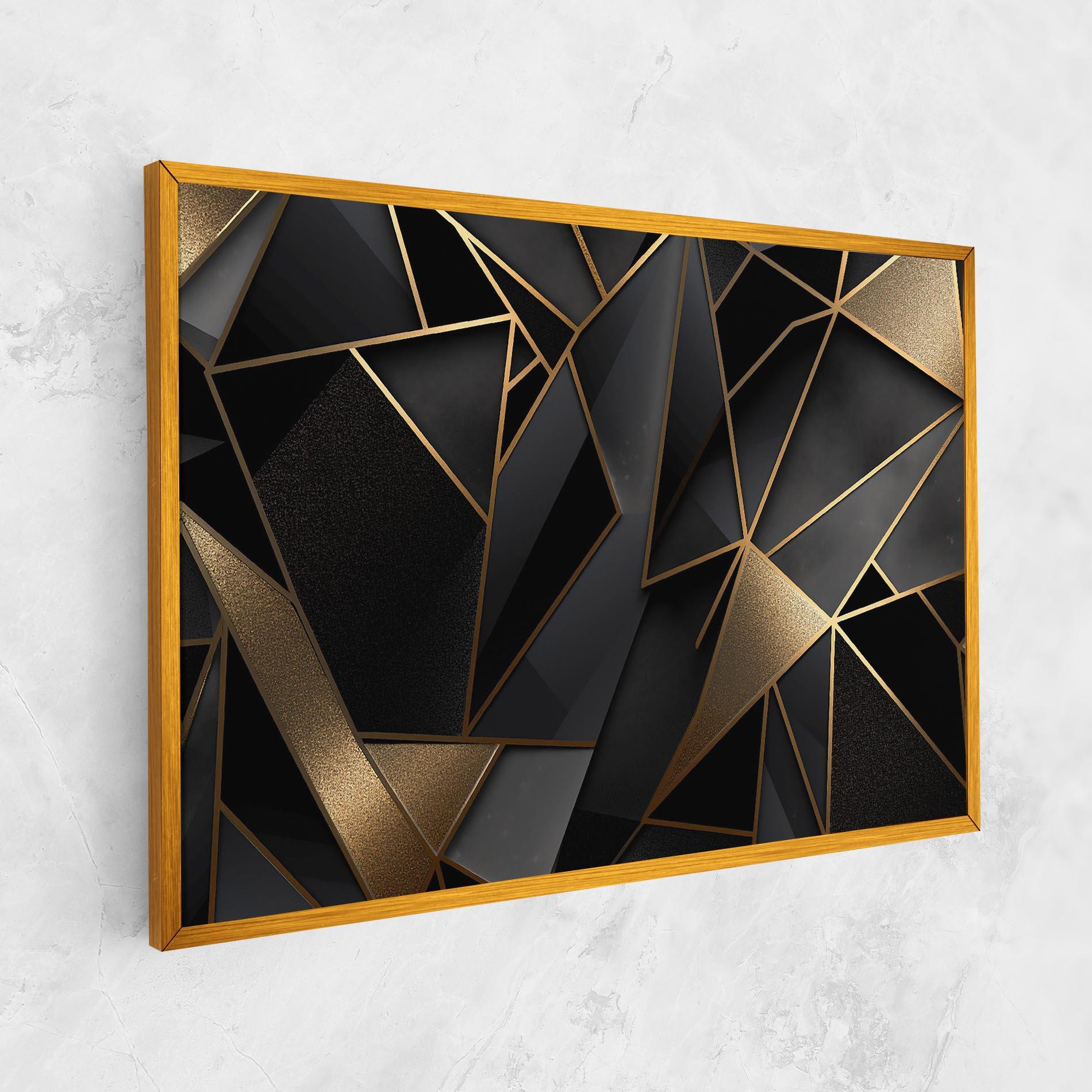 Leinwandbild Abstract Golden Art mockup 1