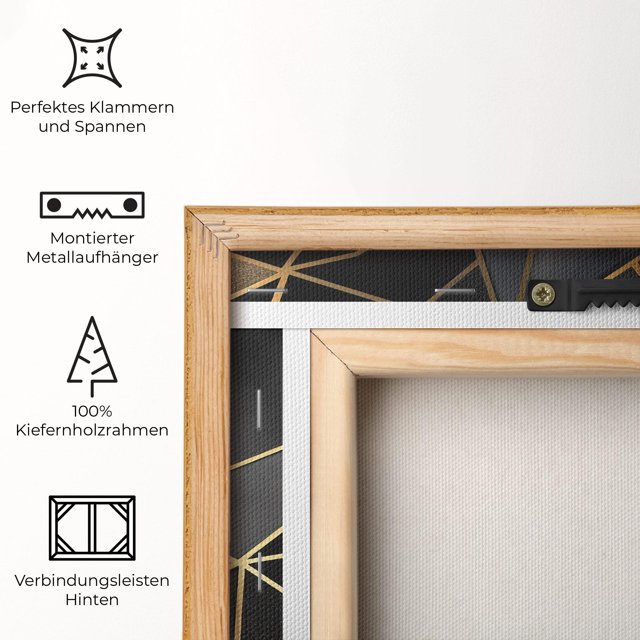 Leinwandbild Abstract Golden Art mockup 5