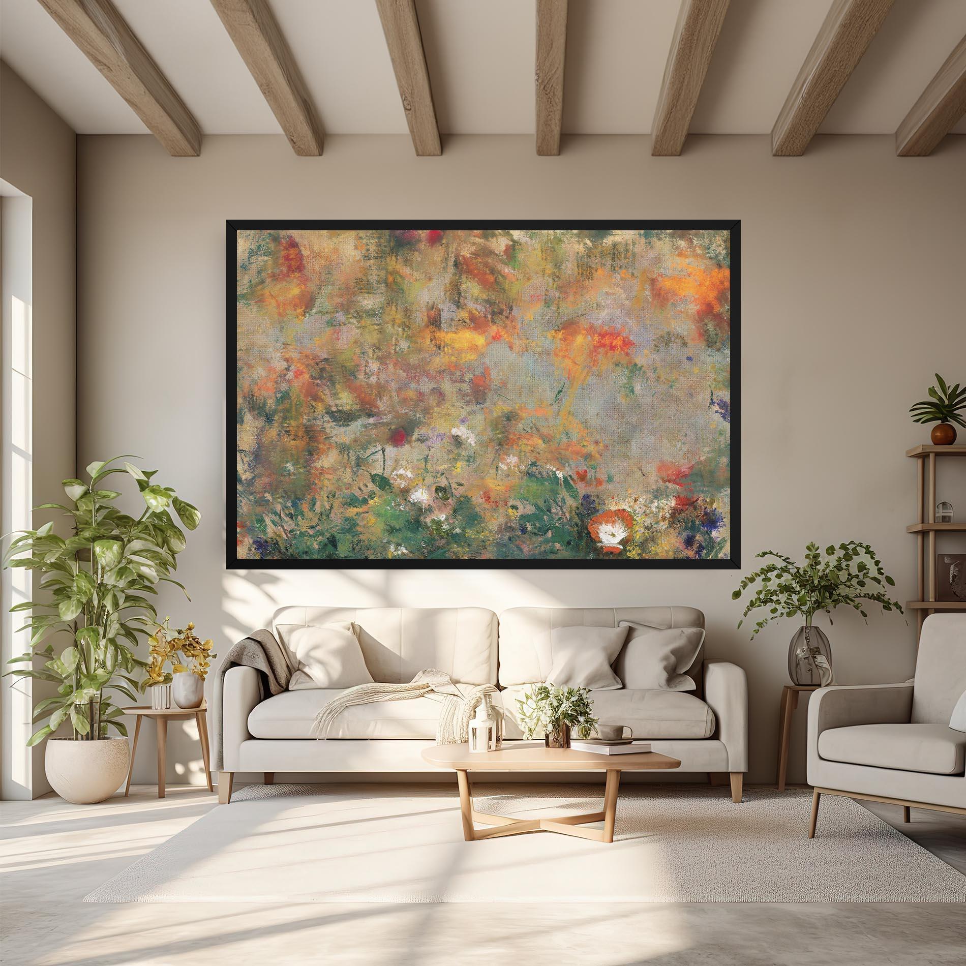 Leinwandbild Abstract Flowers mockup 6