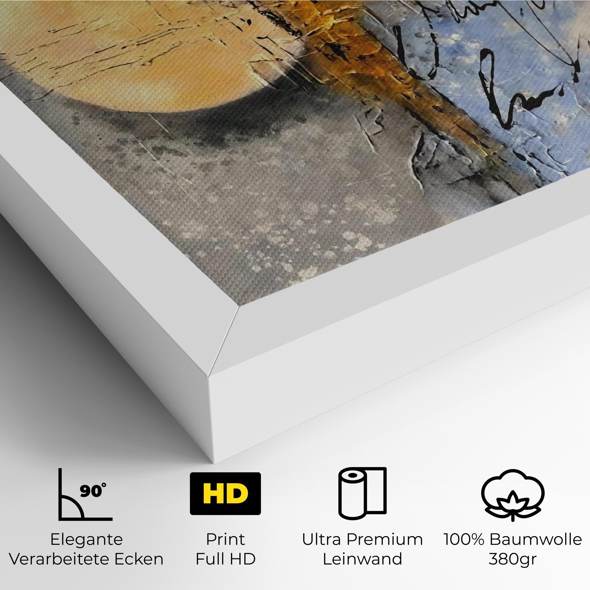 Leinwandbild Abstract Moons mockup 4