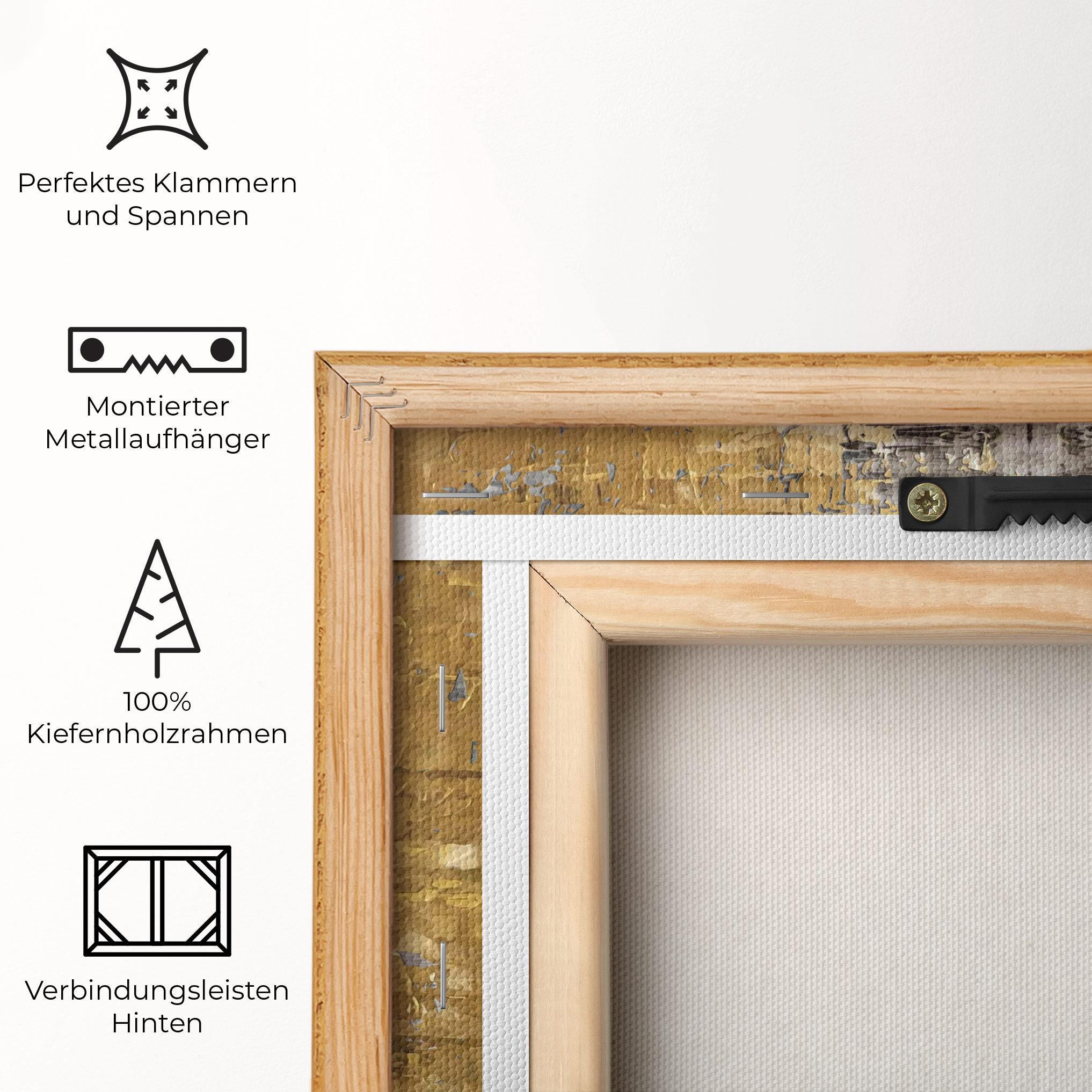 Leinwandbild Gold Oil Paint mockup 5