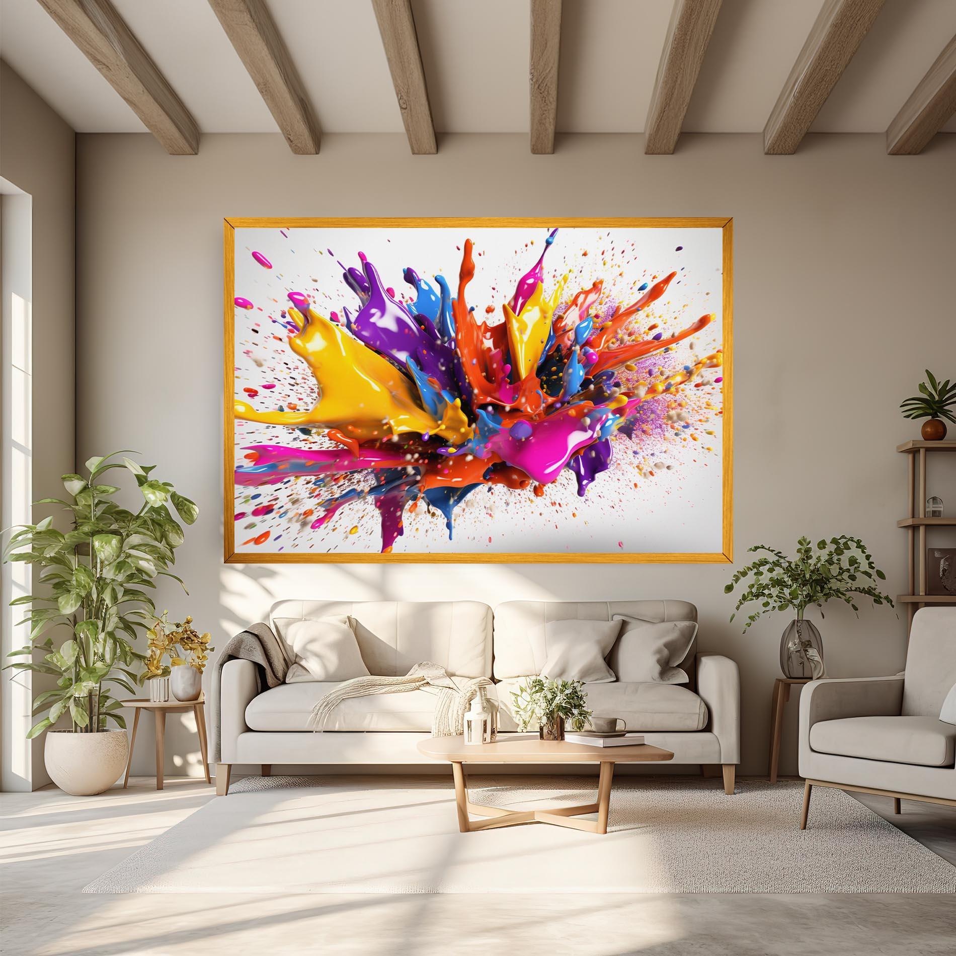 Leinwandbild Abstract Splash 3d mockup 6