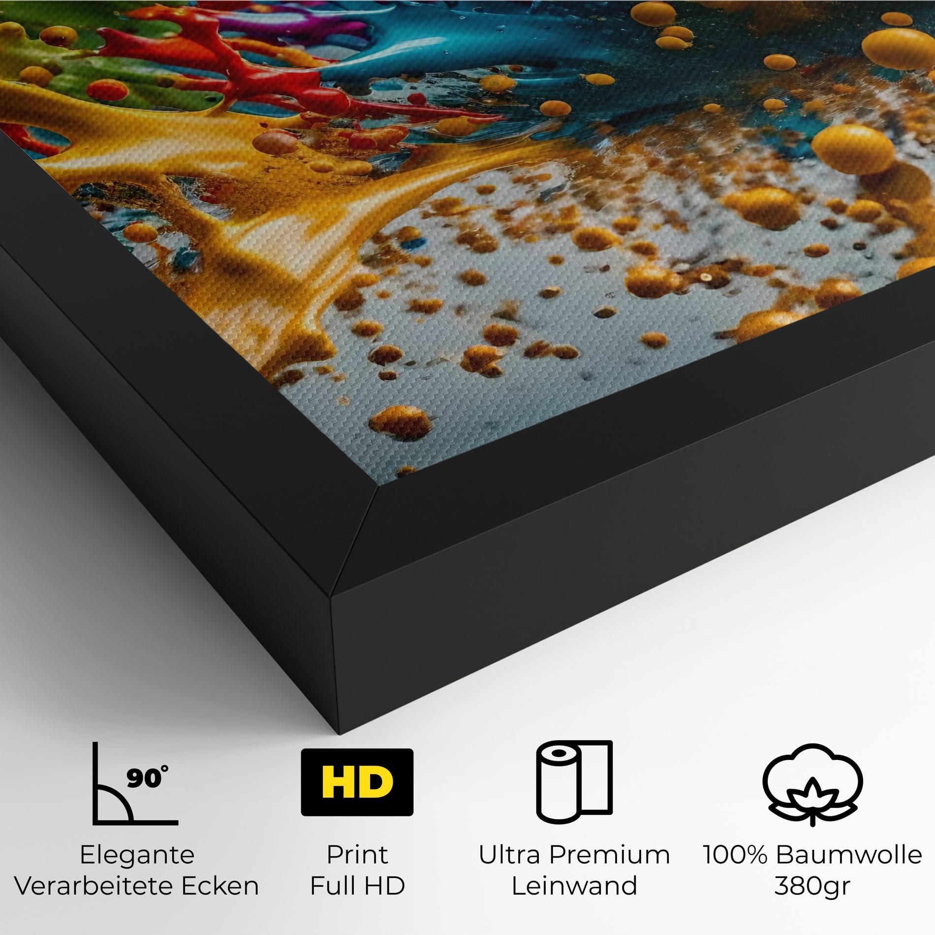 Leinwandbild Colorful Water Splash mockup 4