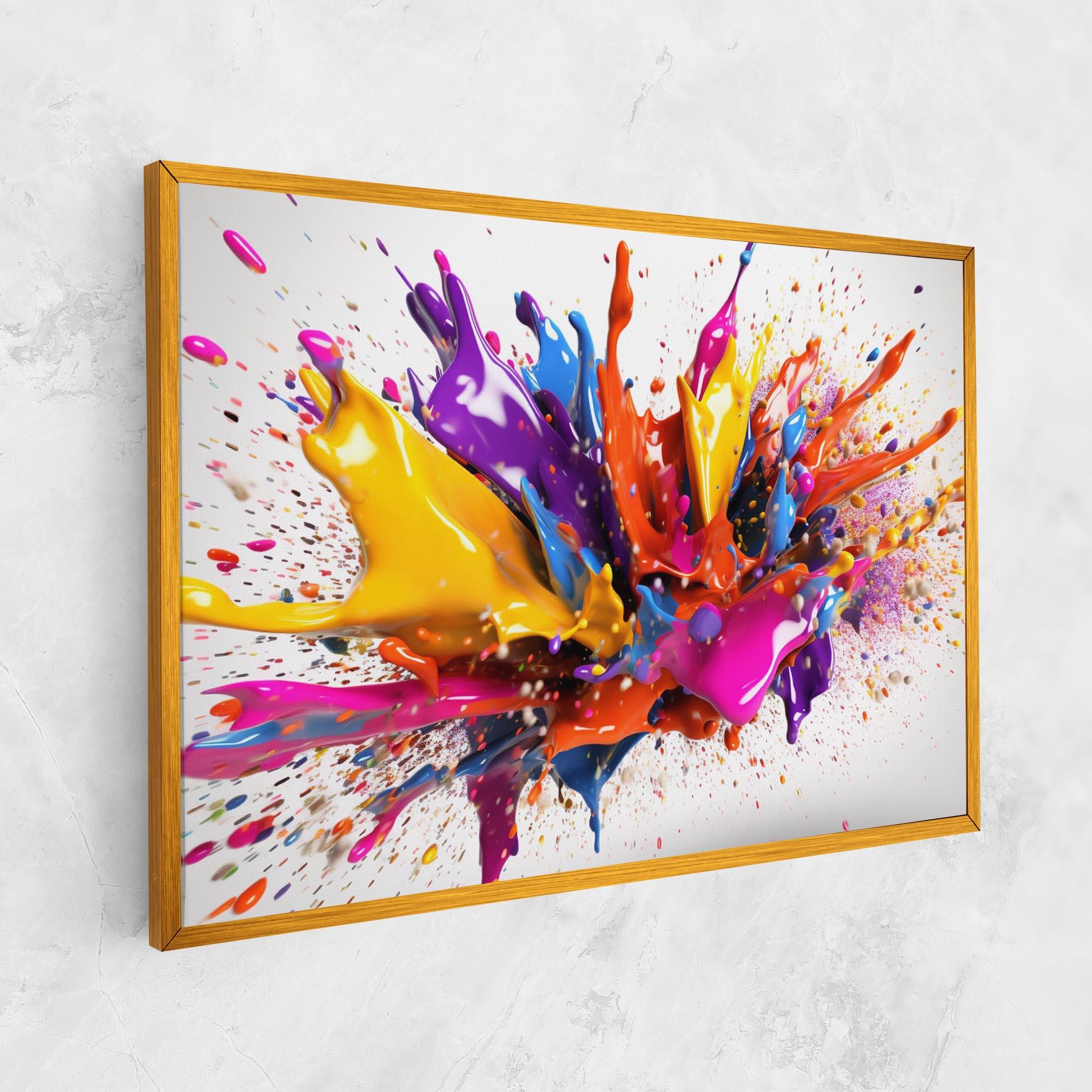 Leinwandbild Abstract Splash 3d mockup 1