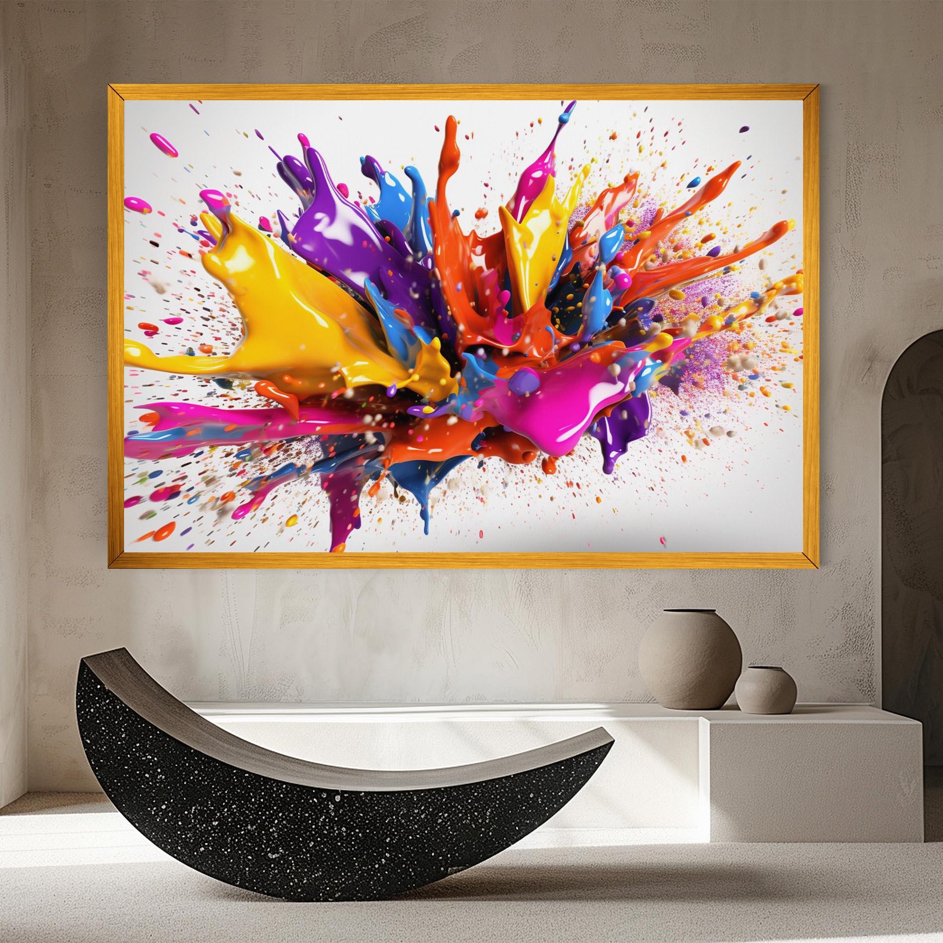 Leinwandbild Abstract Splash 3d mockup 8