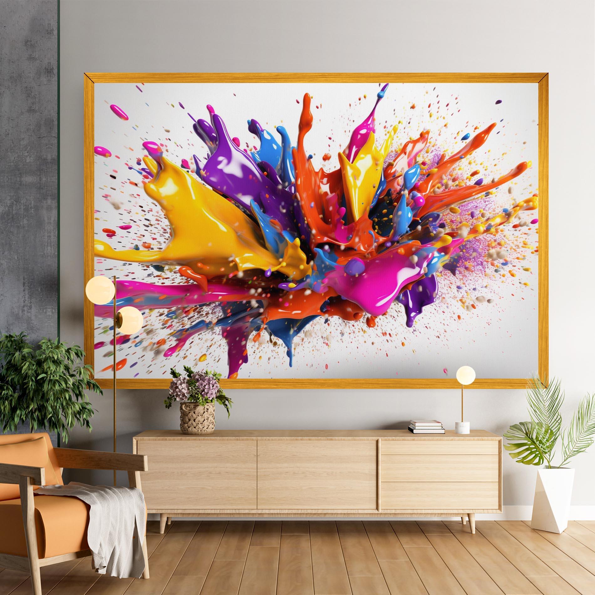 Leinwandbild Abstract Splash 3d mockup 9
