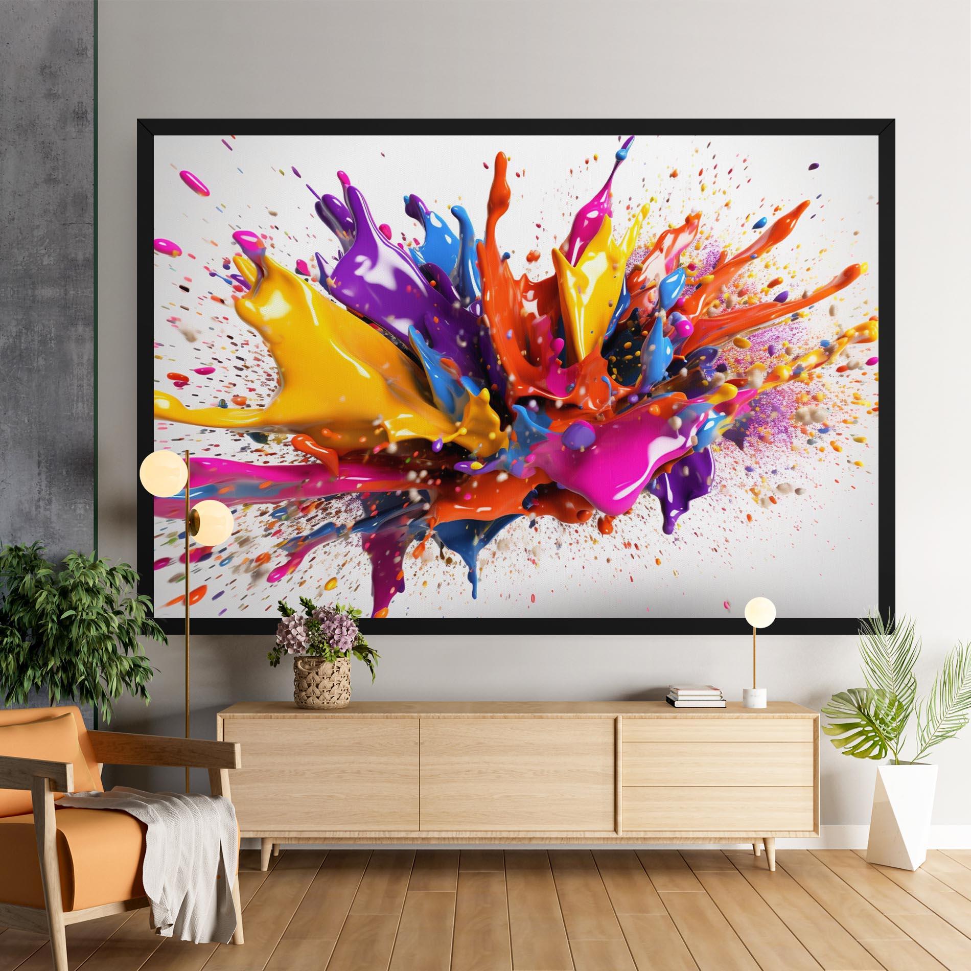 Leinwandbild Abstract Splash 3d mockup 9