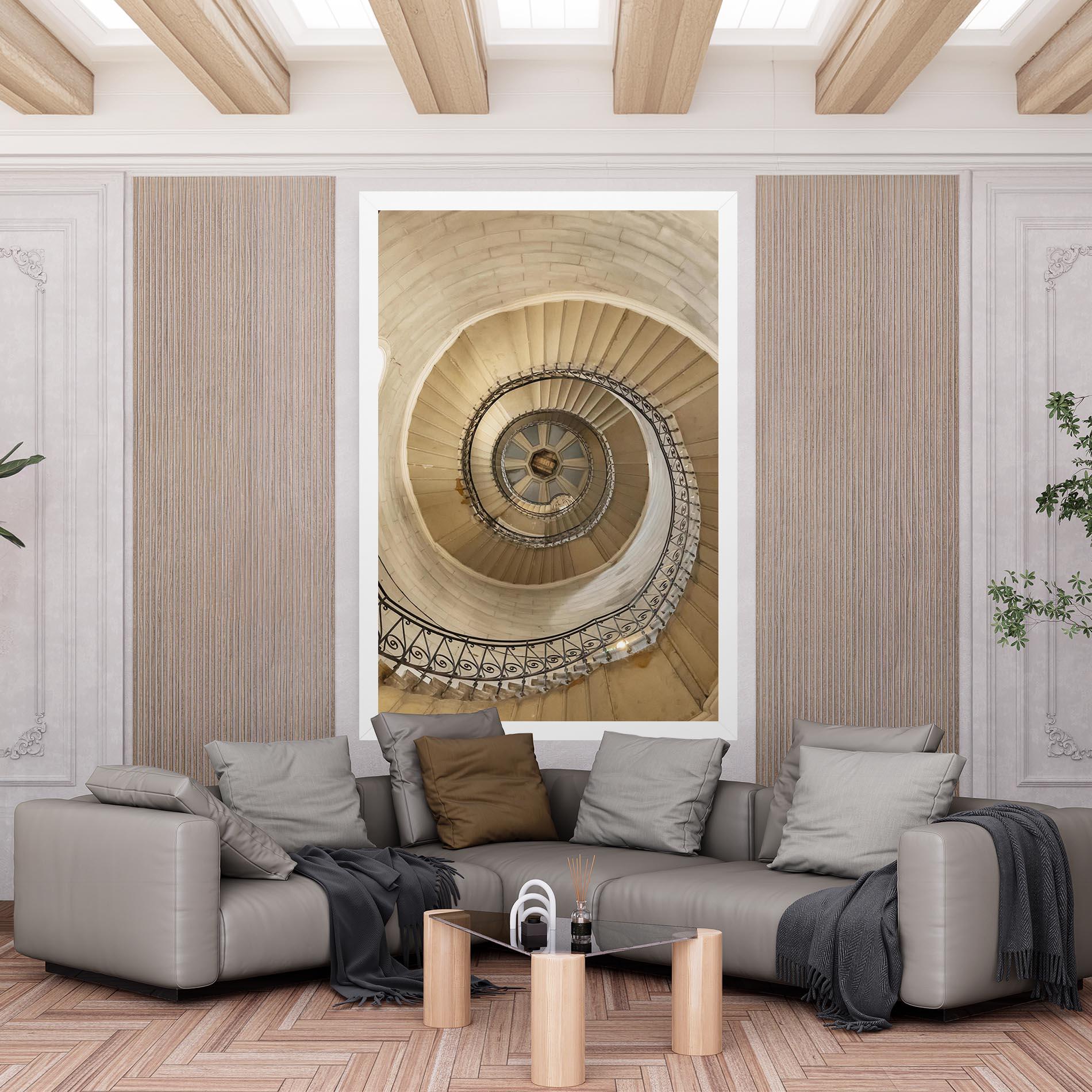 Leinwandbild Cream Down Stairs mockup 6
