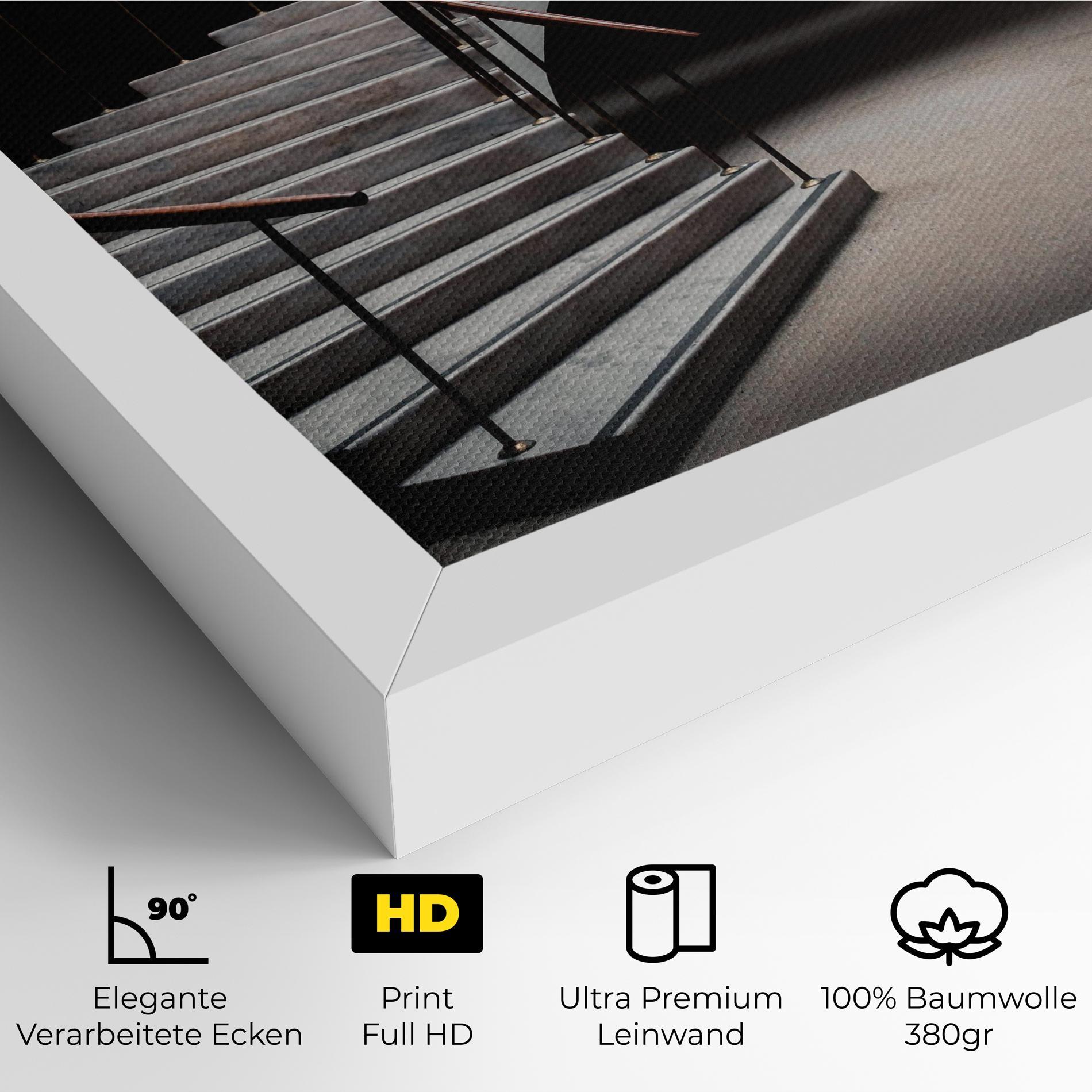 Leinwandbild Dark Room Stairs mockup 4